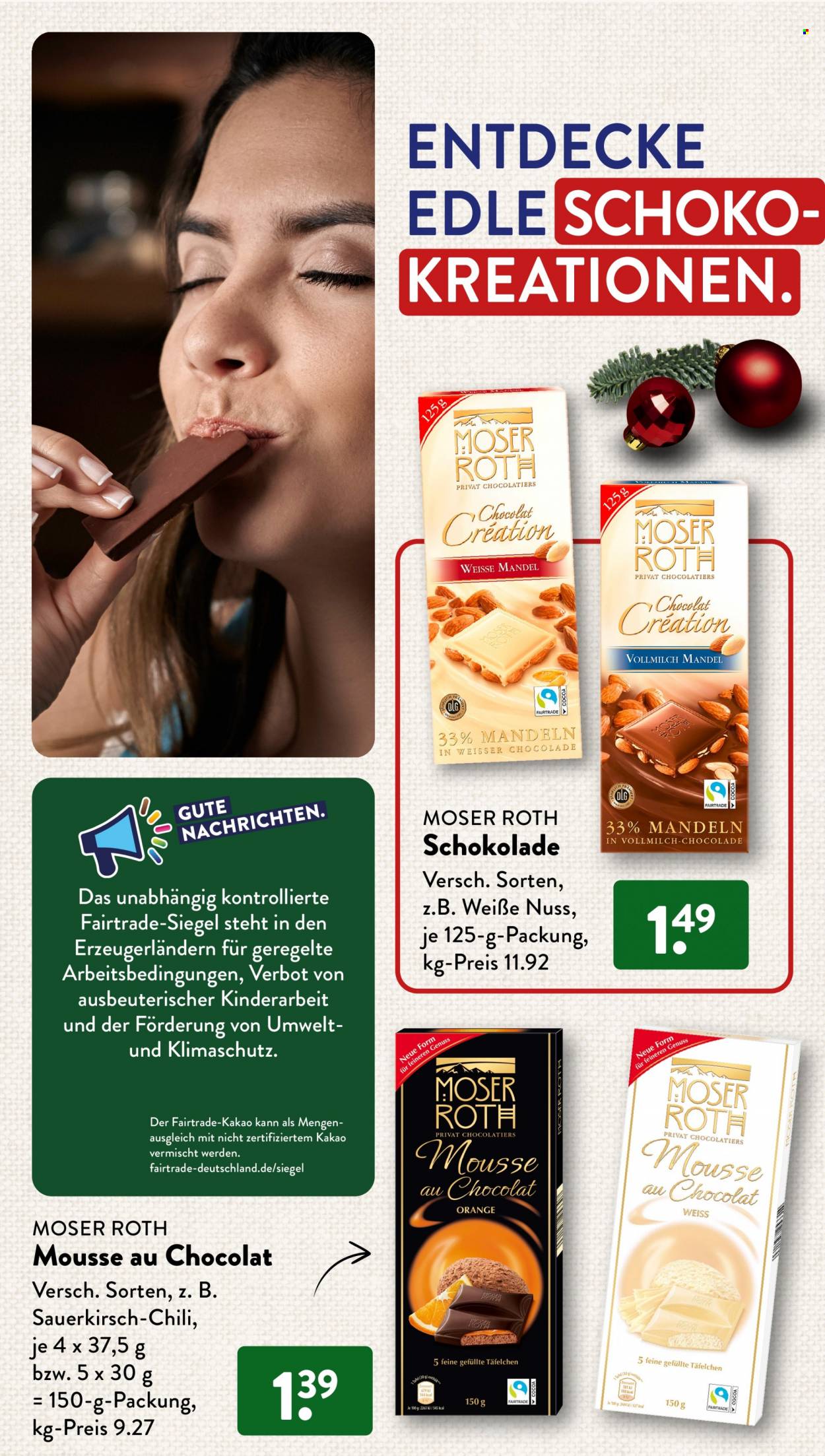 thumbnail - Prospekte ALDI SÜD - 1.11.2022 - 30.11.2022 - Produkte in Aktion - Milch, Schokolade, Mousse au Chocolat, Moser Roth, Chili, Mandeln. Seite 28.