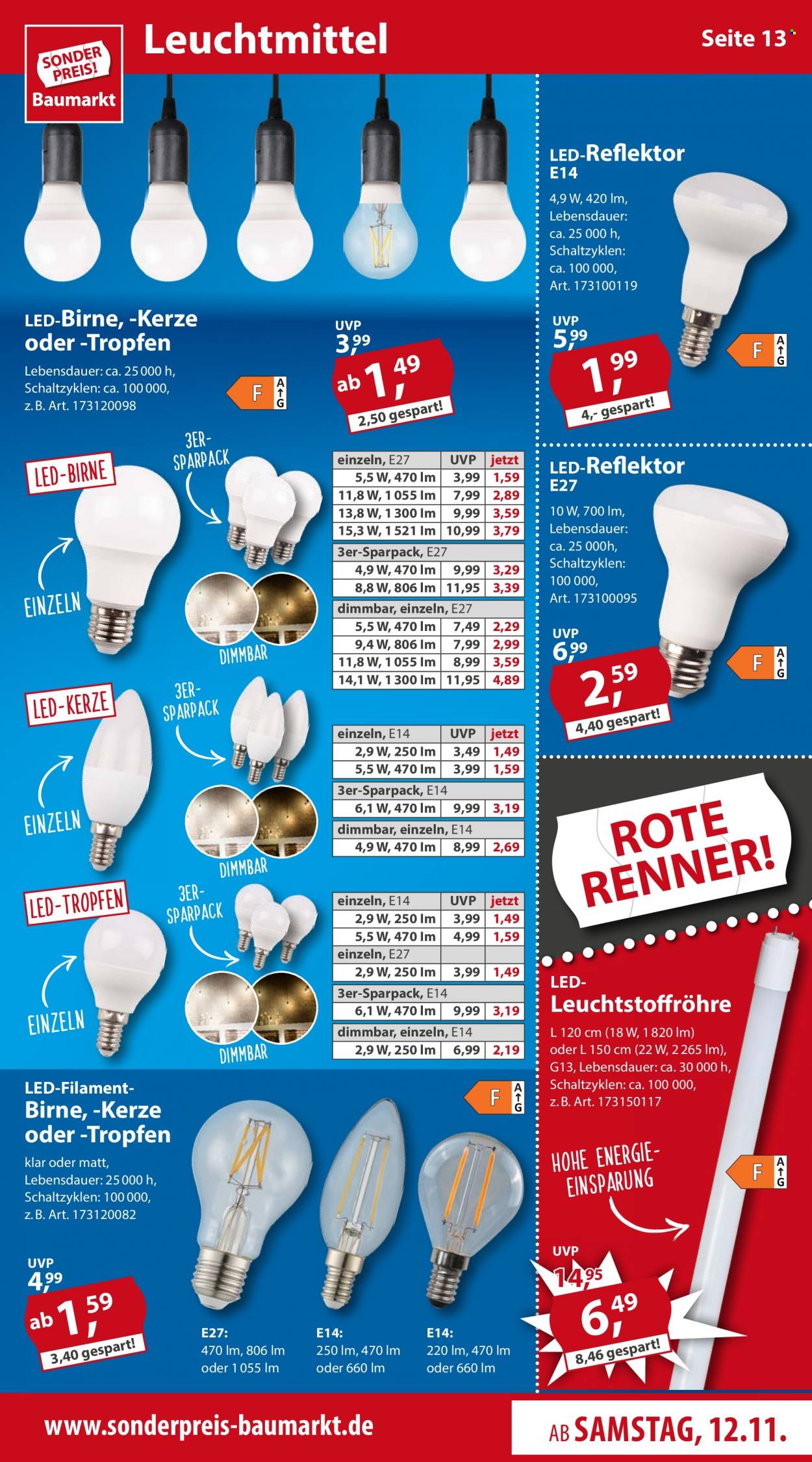Sonderpreis-Baumarkt Prospekte  - 12.11.2022 - 18.11.2022. Seite 13