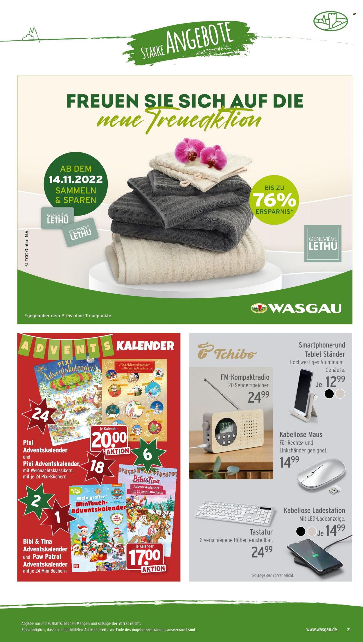 Wasgau Prospekte  - 7.11.2022 - 12.11.2022. Seite 21
