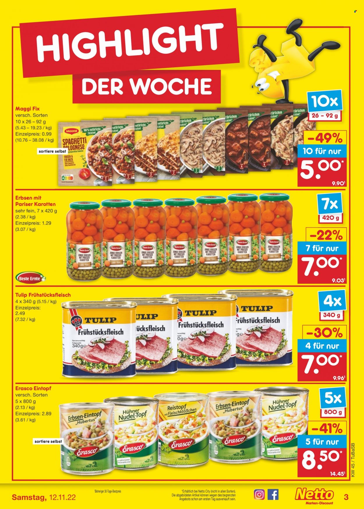Netto Marken-Discount Prospekte  - 7.11.2022 - 12.11.2022. Seite 3