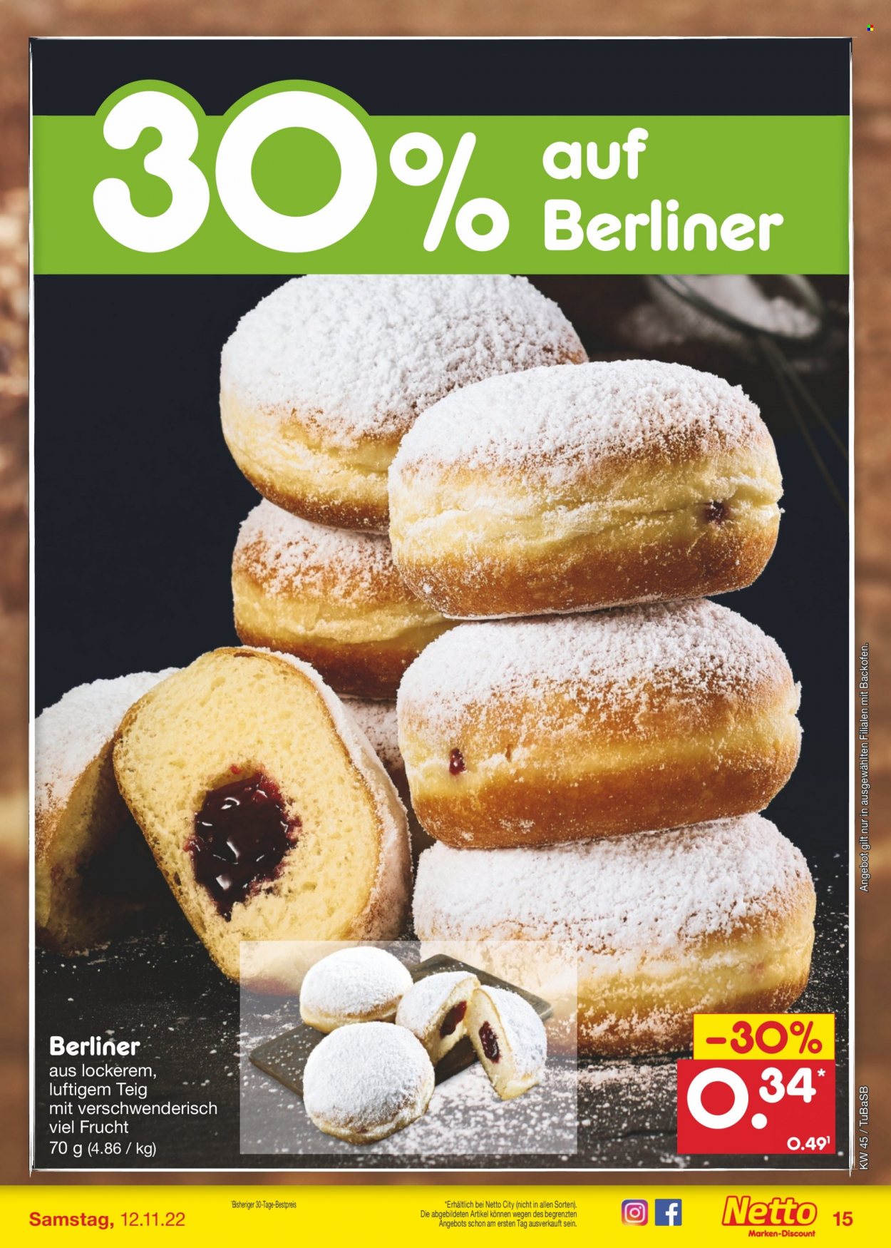 Netto Marken-Discount Prospekte  - 7.11.2022 - 12.11.2022. Seite 15