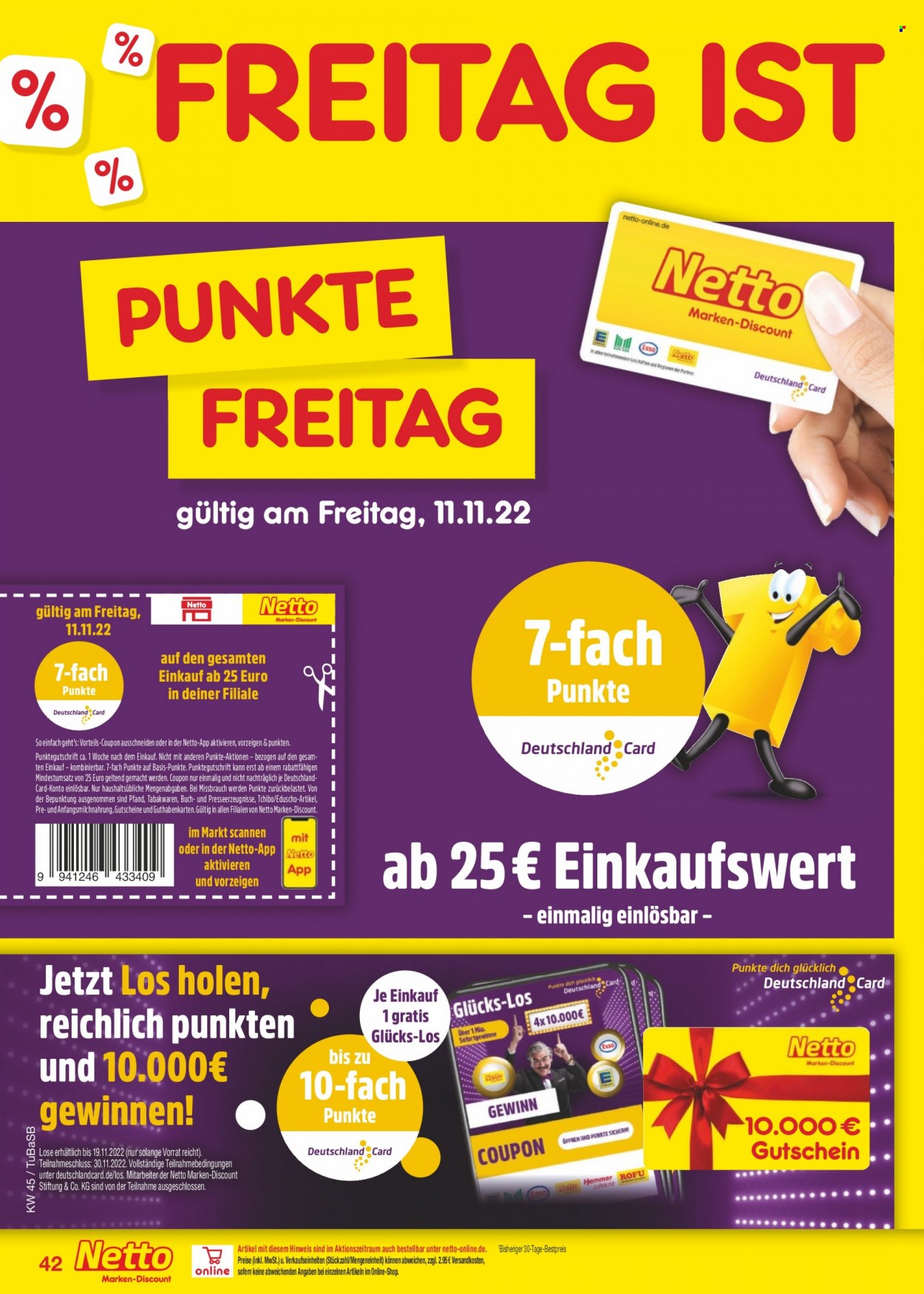 Netto Marken-Discount Prospekte  - 7.11.2022 - 12.11.2022. Seite 42