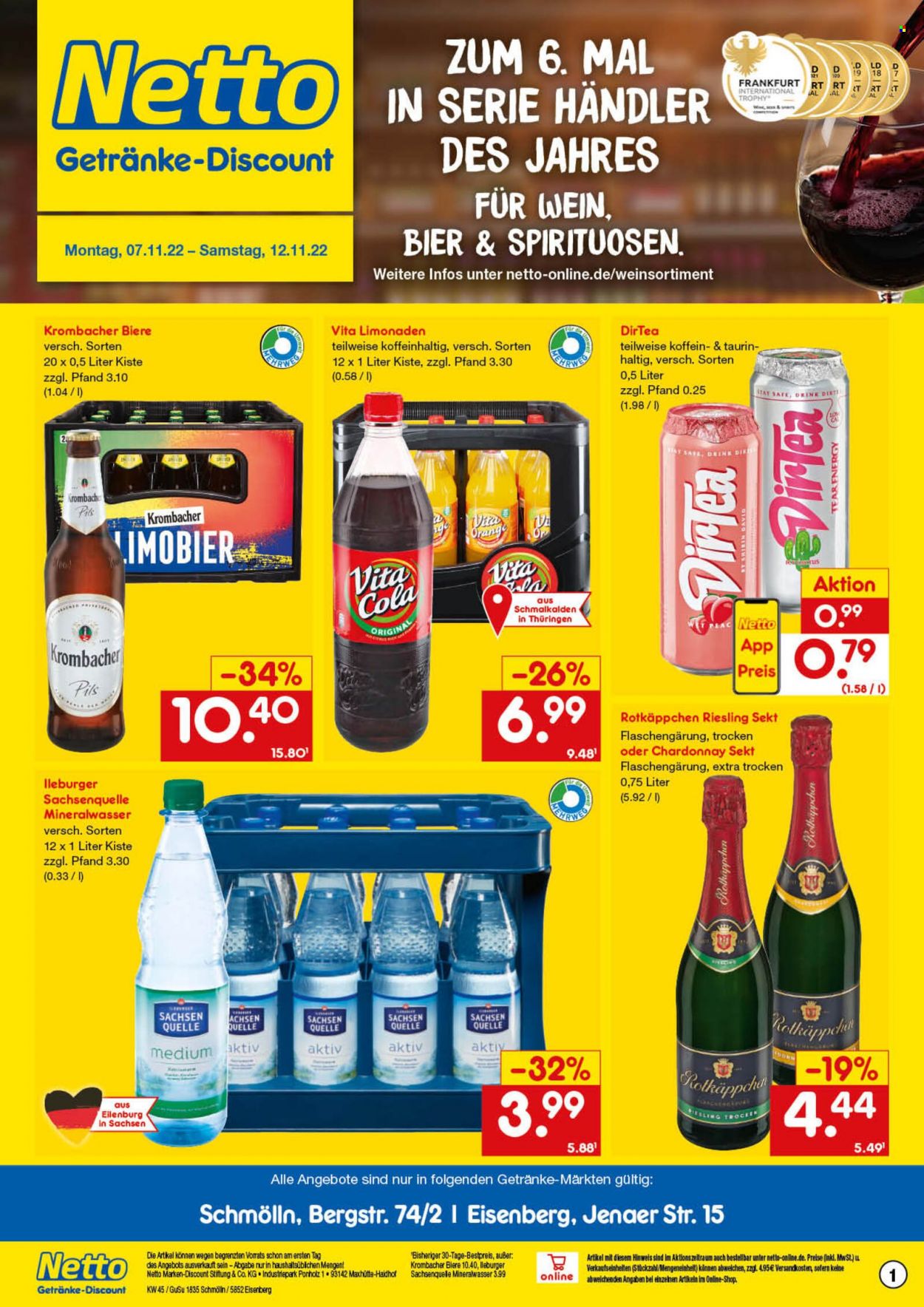 Netto Marken-Discount Prospekte  - 7.11.2022 - 12.11.2022. Seite 1