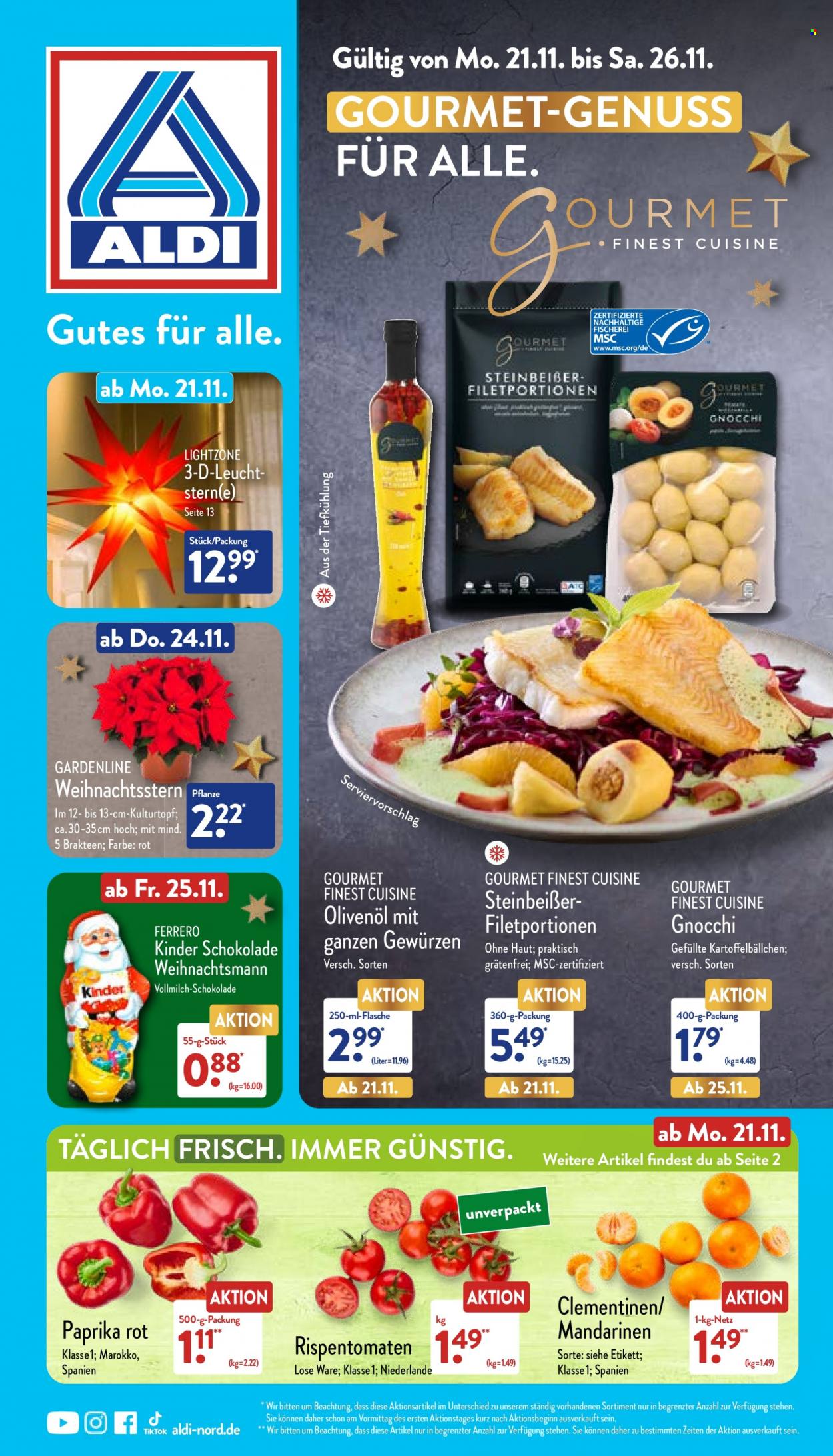 ALDI Nord Prospekte  - 21.11.2022 - 26.11.2022. Seite 1