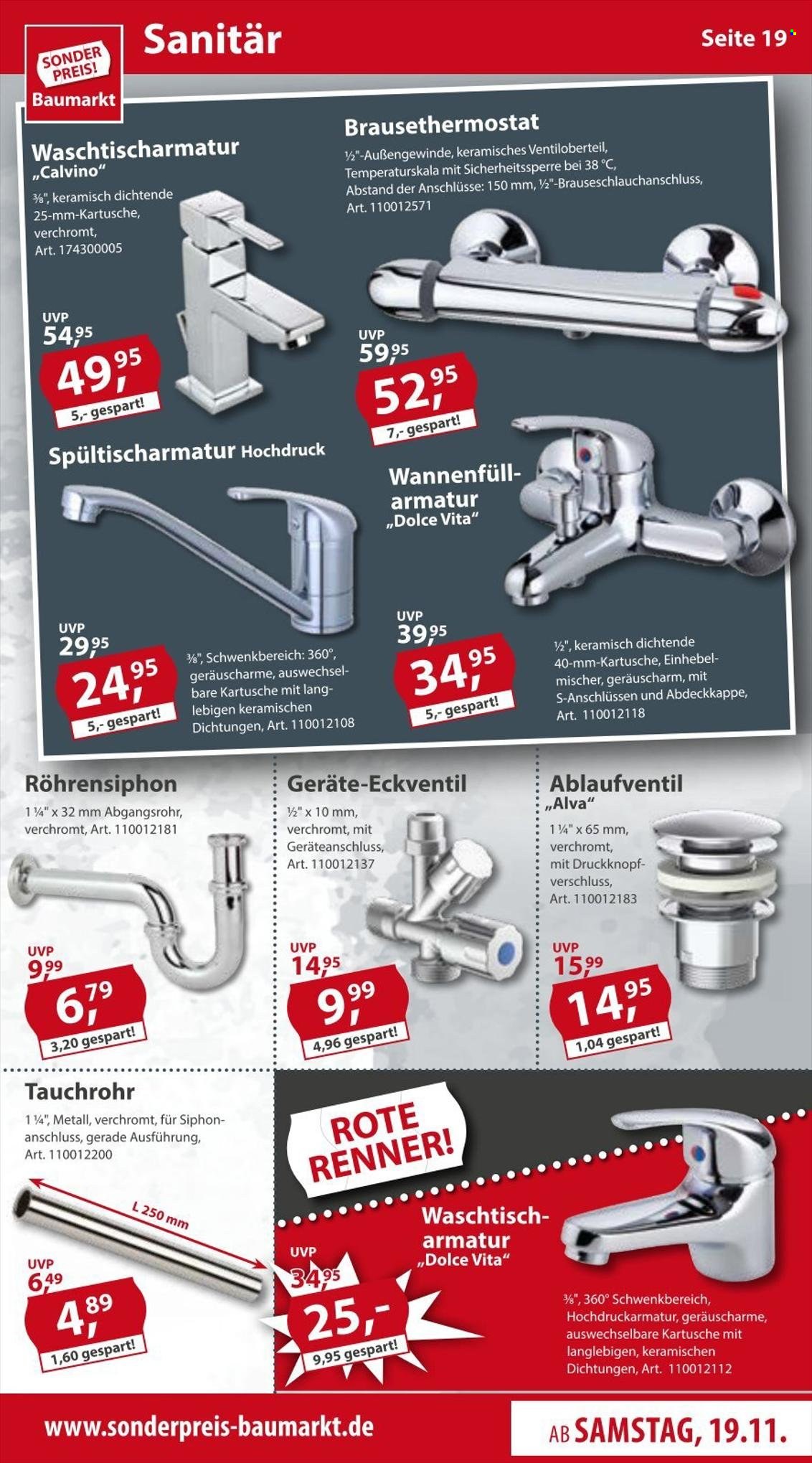 Sonderpreis-Baumarkt Prospekte  - 19.11.2022 - 25.11.2022. Seite 19
