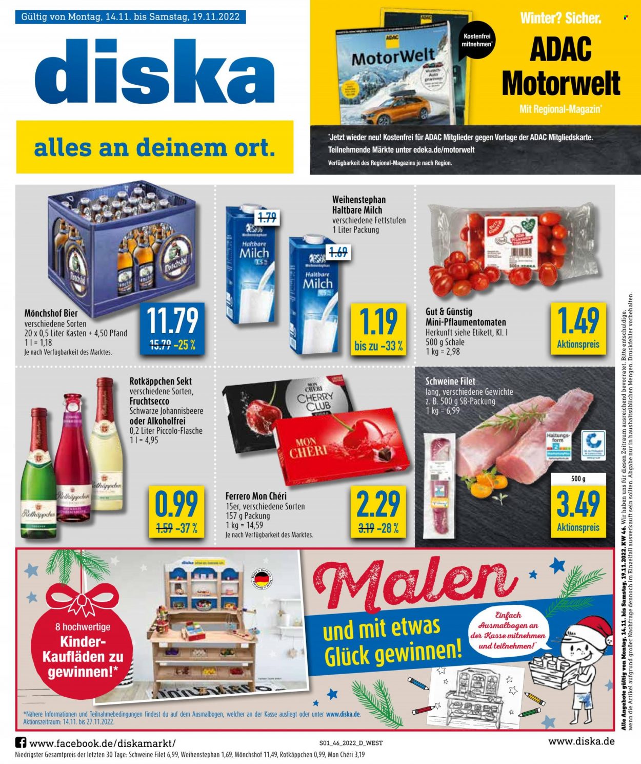 Diska Prospekte  - 14.11.2022 - 19.11.2022. Seite 1