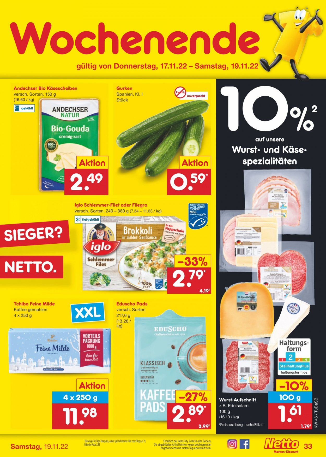 Netto Marken-Discount Prospekte  - 14.11.2022 - 19.11.2022. Seite 33