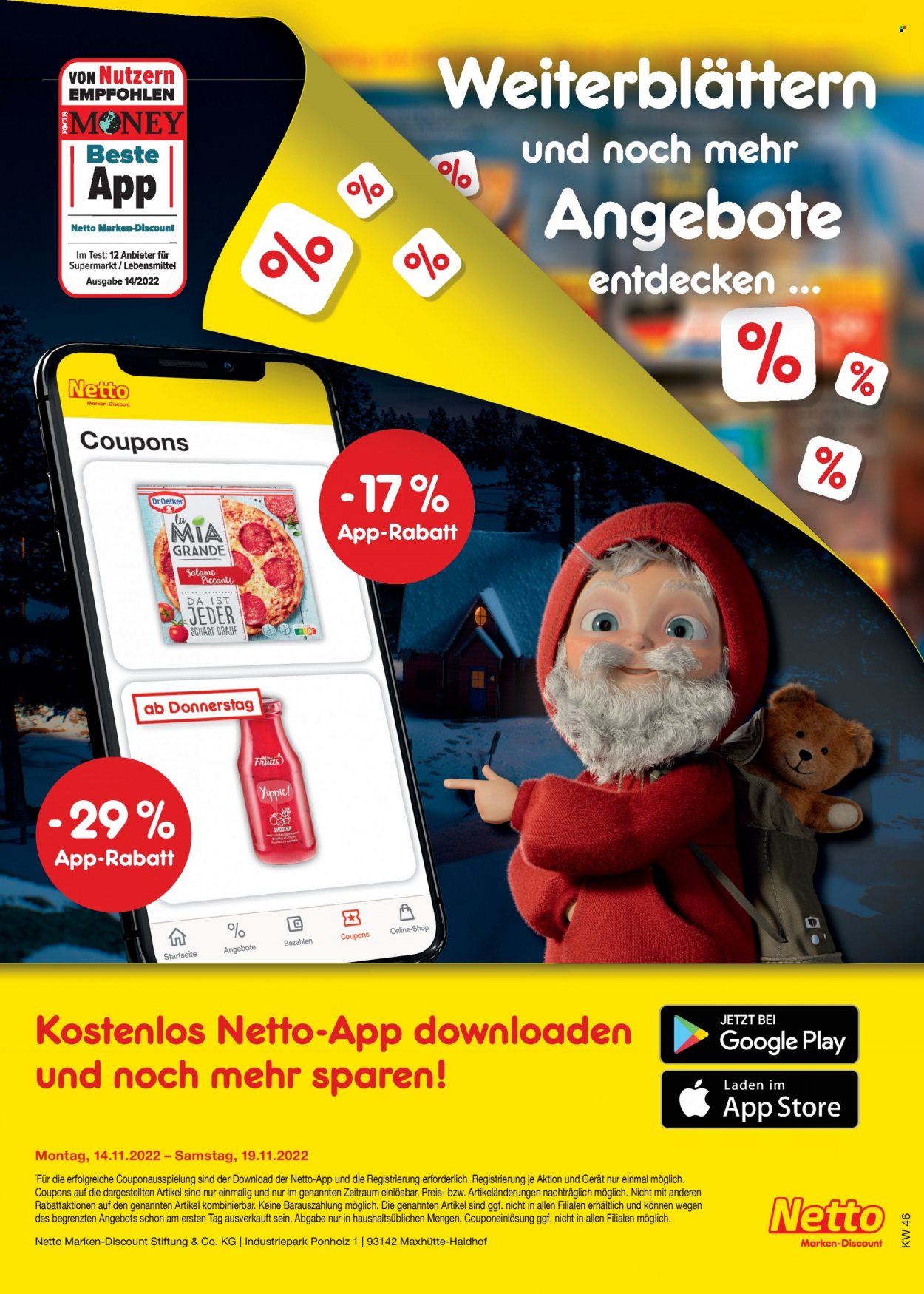 Netto Marken-Discount Prospekte  - 14.11.2022 - 19.11.2022. Seite 45