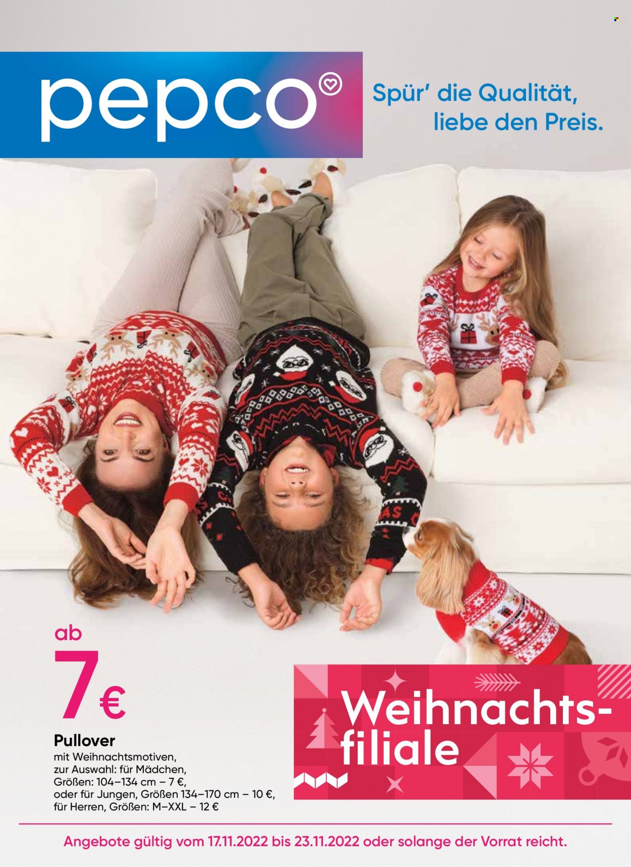 Pepco Prospekte  - 17.11.2022 - 23.11.2022. Seite 1