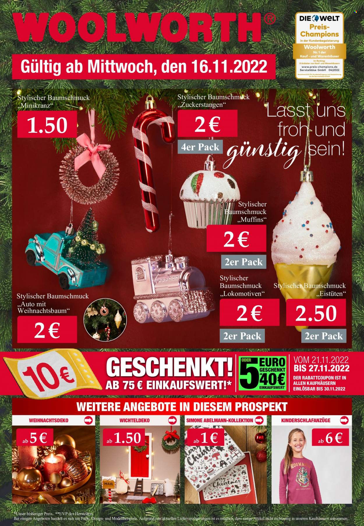 Woolworth Prospekte  - 16.11.2022 - 26.11.2022. Seite 1