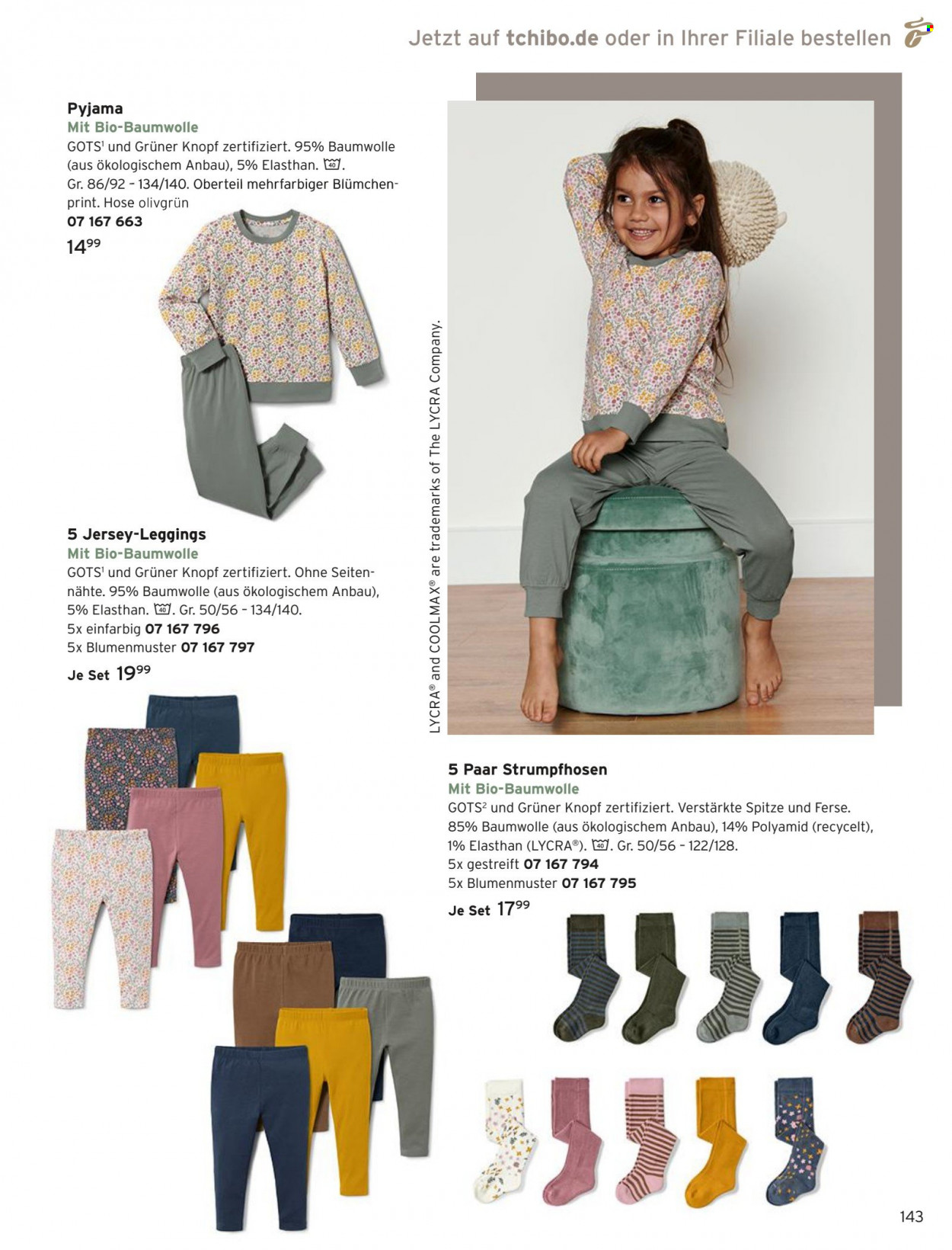 thumbnail - Prospekte Tchibo - Produkte in Aktion - Tchibo, Leggings, Pyjama. Seite 143.