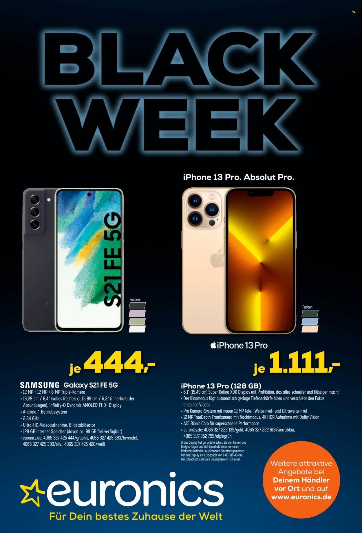 Euronics Prospekte  - 18.11.2022 - 24.11.2022. Seite 1