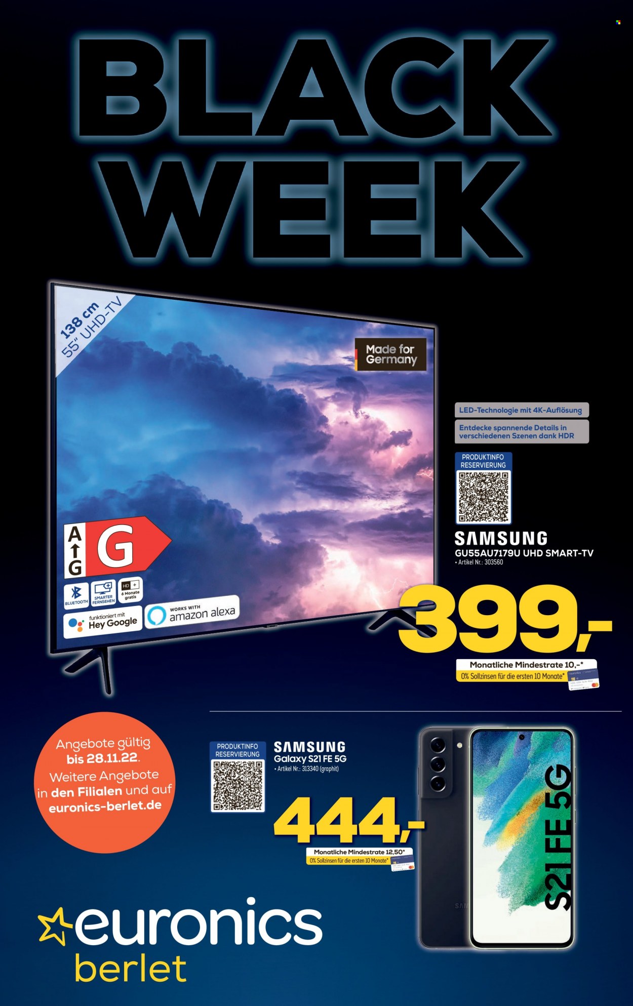 Euronics Prospekte  - 19.11.2022 - 25.11.2022. Seite 1