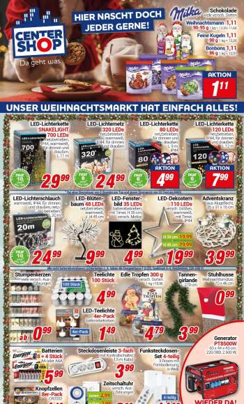 Prospekte CENTERSHOP - 21.11.2022 - 26.11.2022.