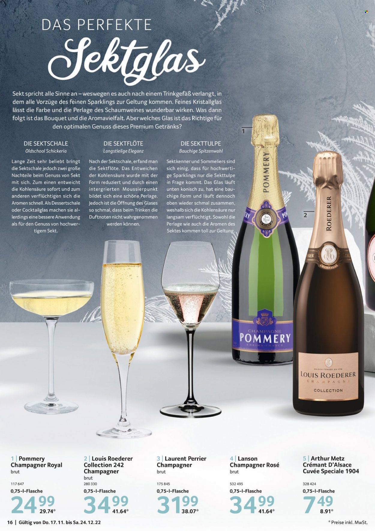 thumbnail - Prospekte Selgros - 17.11.2022 - 24.12.2022 - Produkte in Aktion - Alkohol, Wein, Sekt, Champagne. Seite 16.