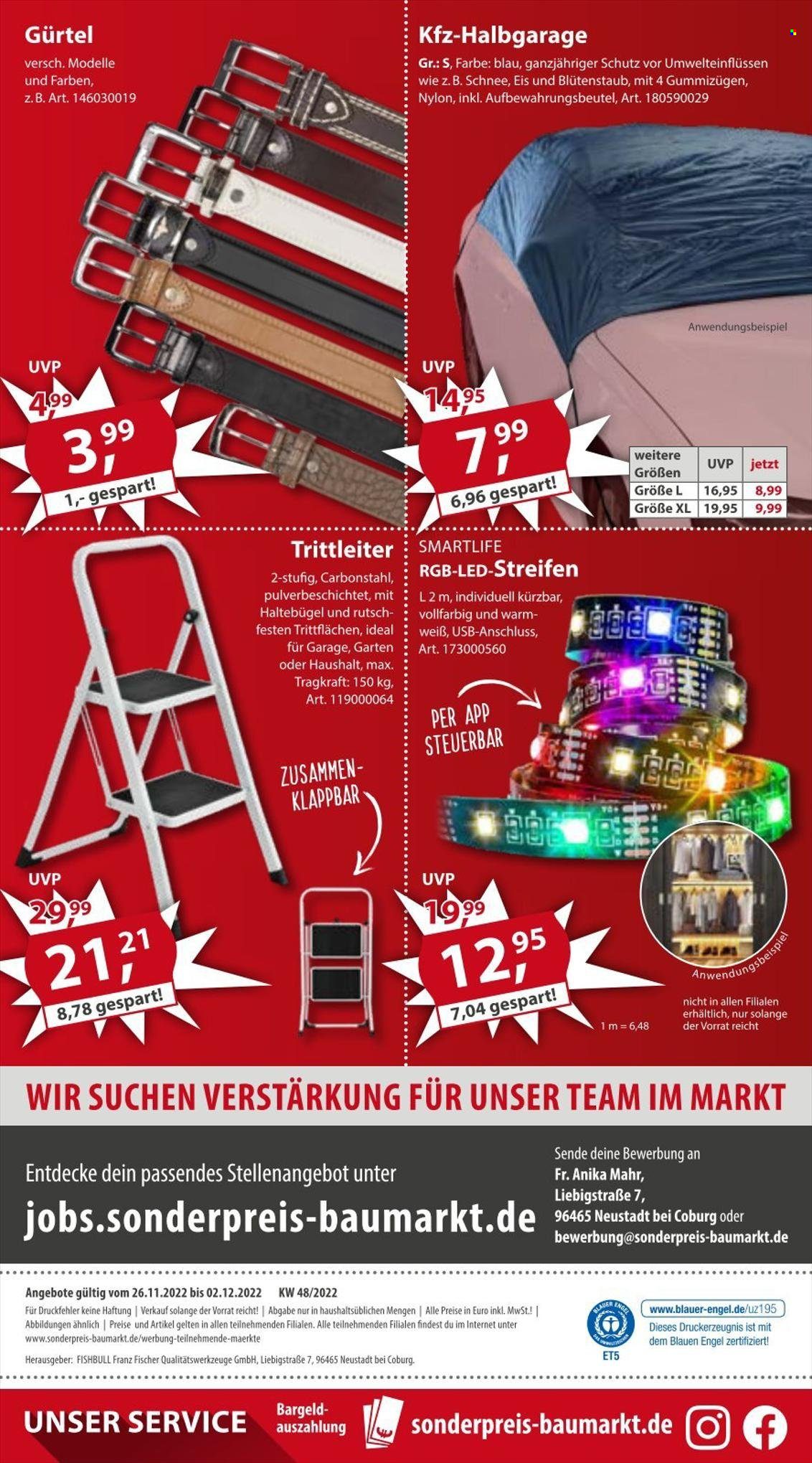 thumbnail - Prospekte Sonderpreis-Baumarkt - 26.11.2022 - 2.12.2022 - Produkte in Aktion - Engel. Seite 20.
