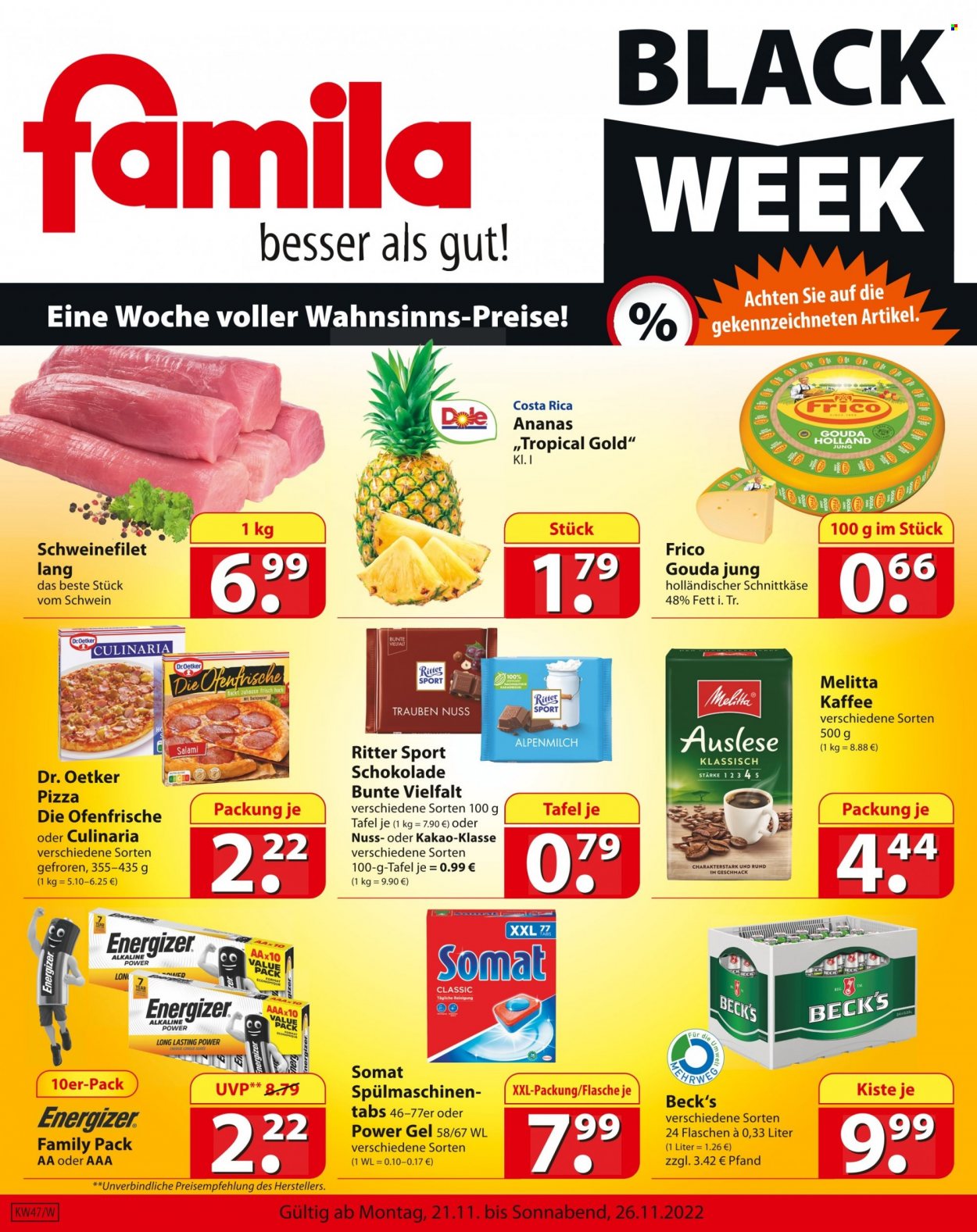 famila Prospekte  - 21.11.2022 - 26.11.2022. Seite 1