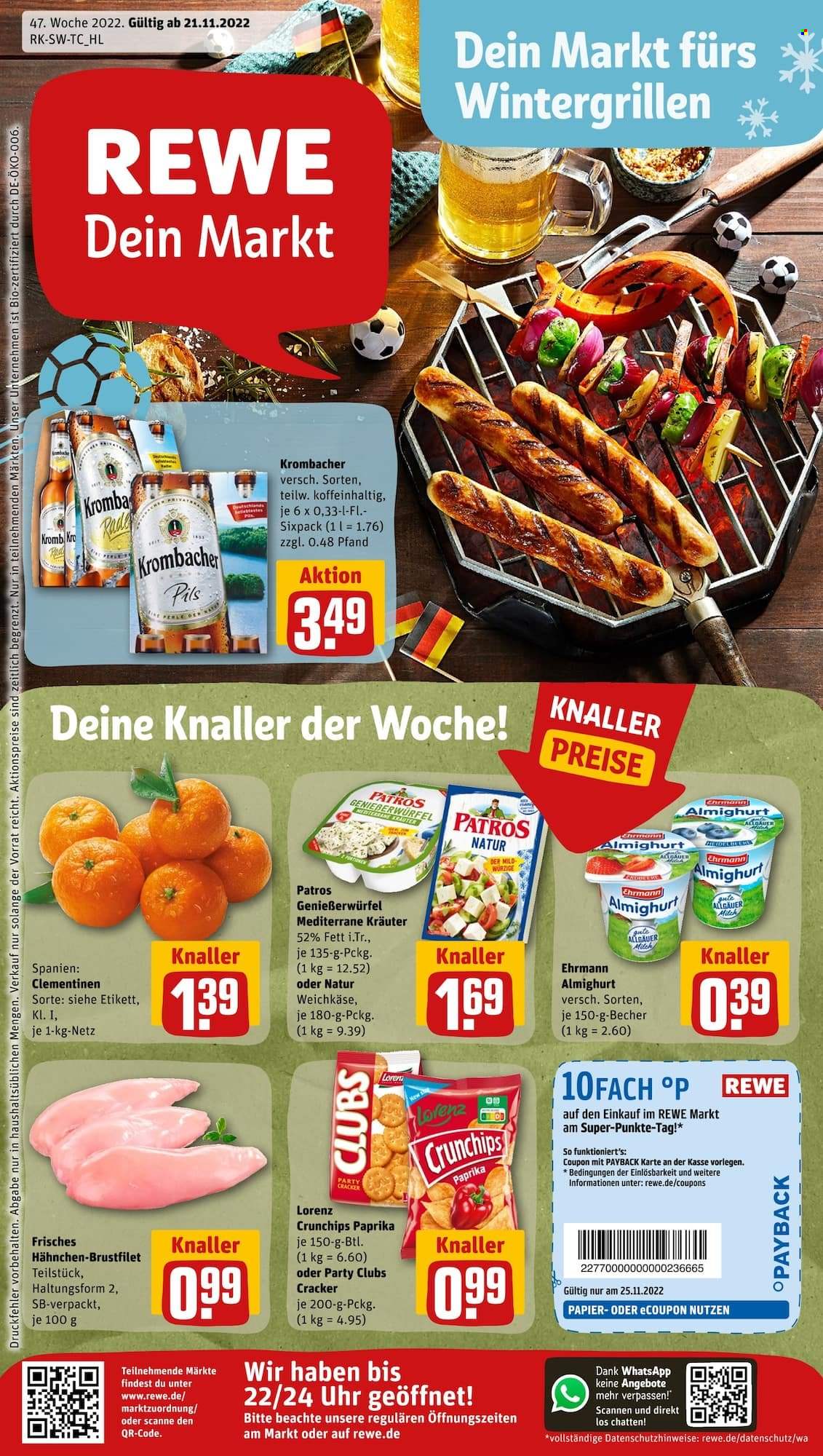 REWE Prospekte  - 21.11.2022 - 26.11.2022. Seite 1