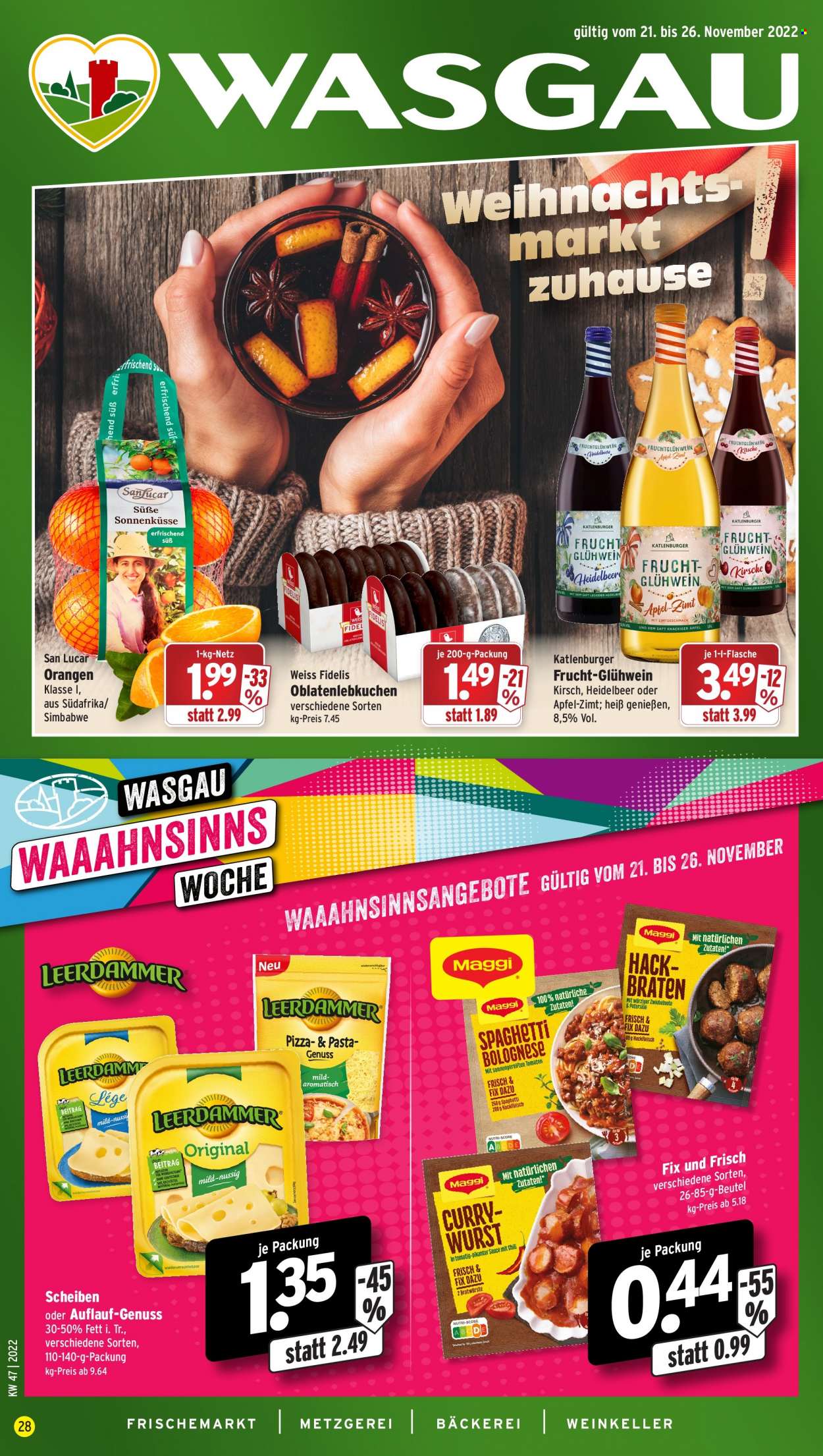 Wasgau Prospekte  - 21.11.2022 - 26.11.2022. Seite 1