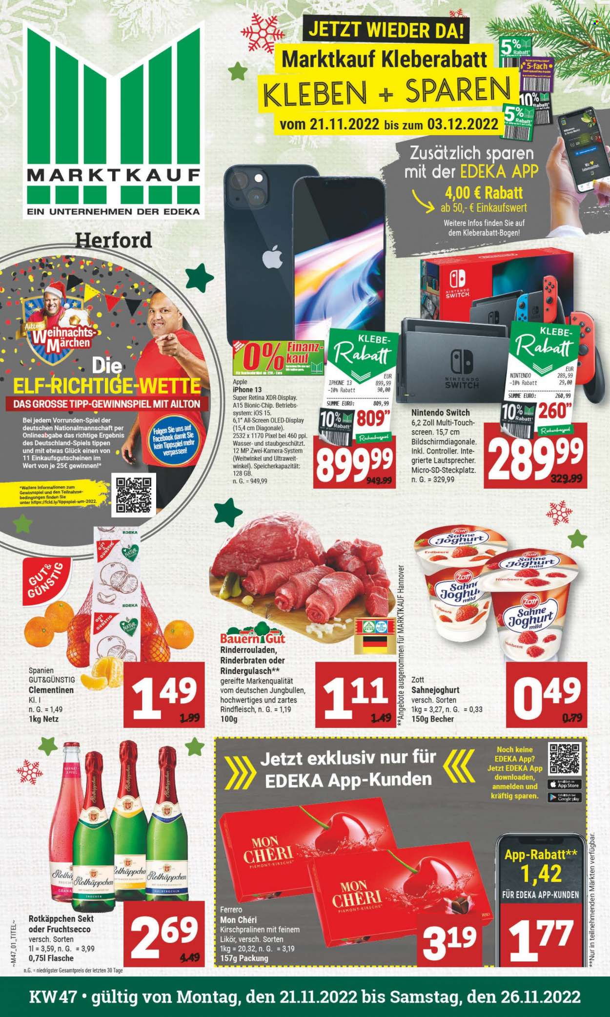 Marktkauf Prospekte  - 21.11.2022 - 26.11.2022. Seite 1