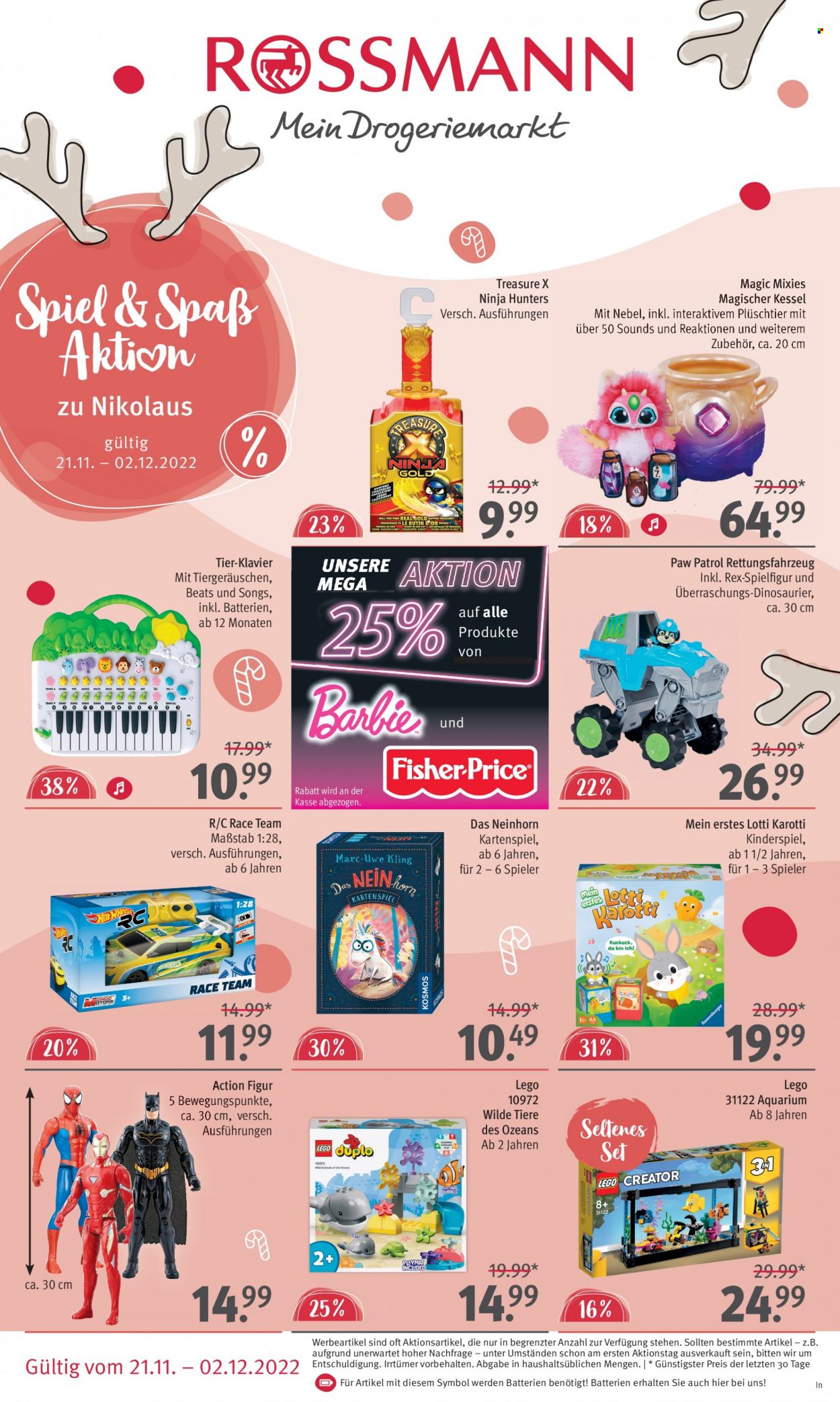 Rossmann Prospekte  - 21.11.2022 - 2.12.2022. Seite 1