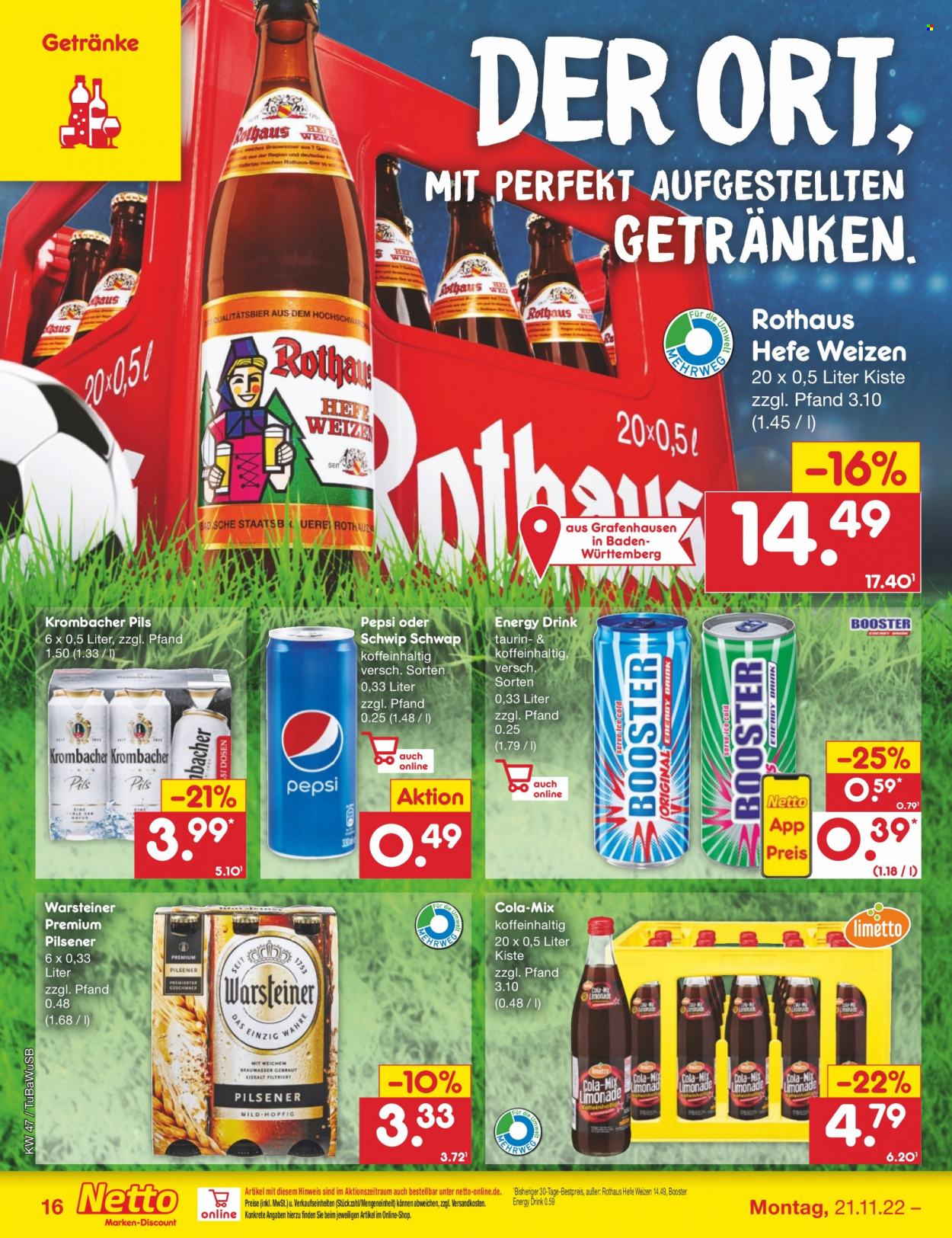 Netto Marken-Discount Prospekte  - 21.11.2022 - 26.11.2022. Seite 16