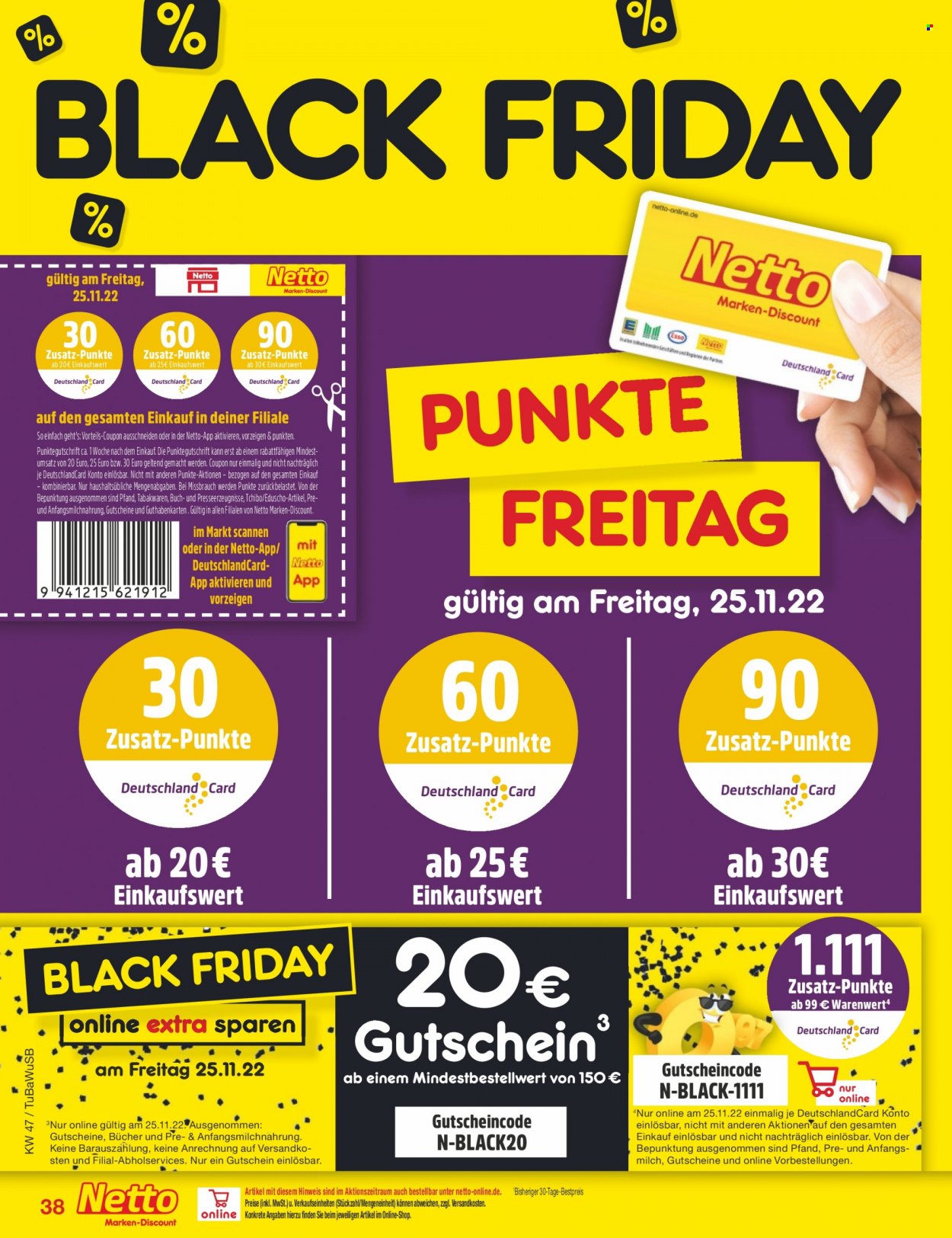 Netto Marken-Discount Prospekte  - 21.11.2022 - 26.11.2022. Seite 38