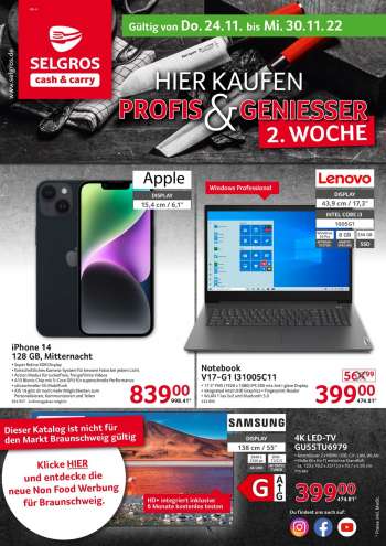 Prospekte Selgros - 24.11.2022 - 30.11.2022.