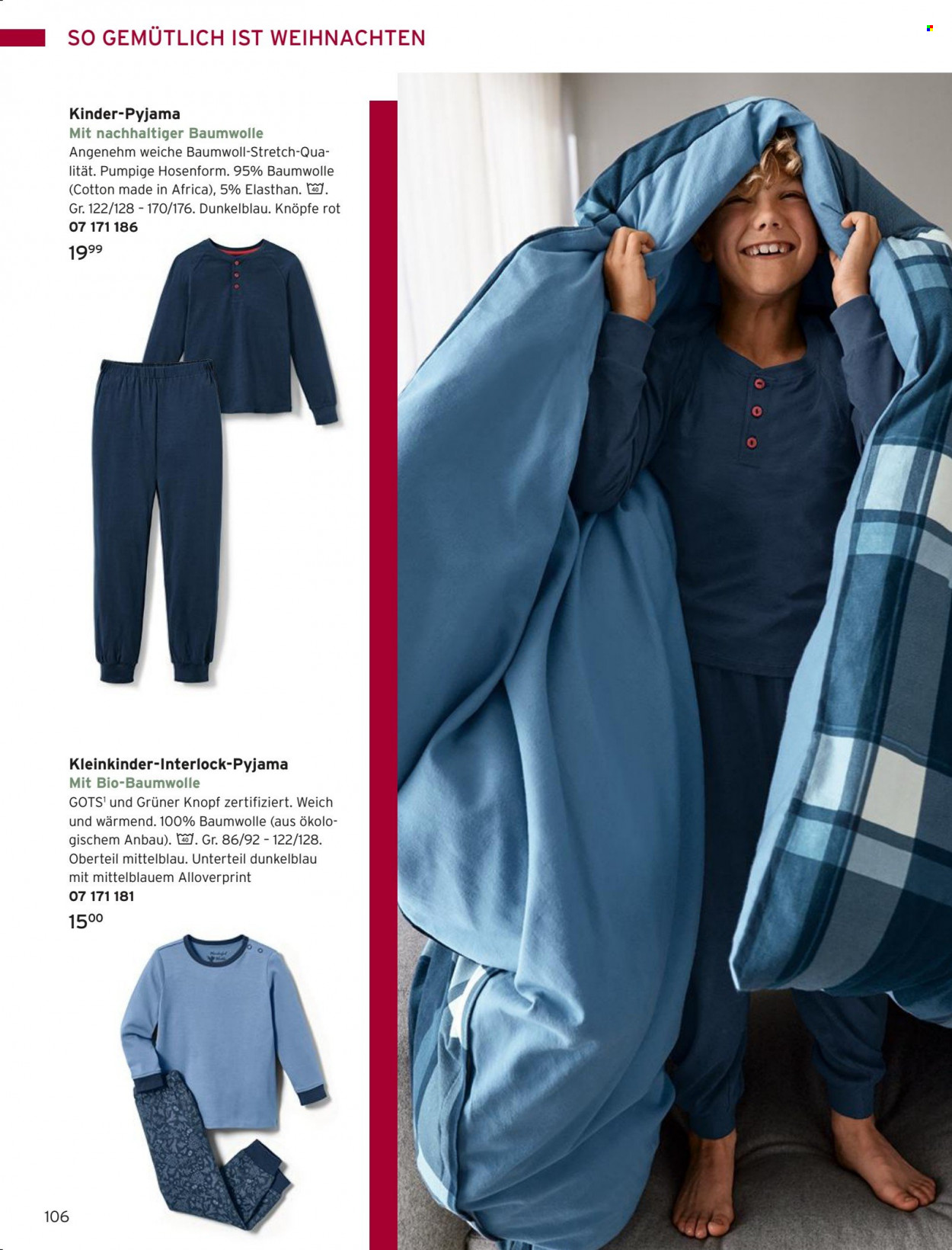 thumbnail - Prospekte Tchibo - Produkte in Aktion - Pyjama. Seite 106.