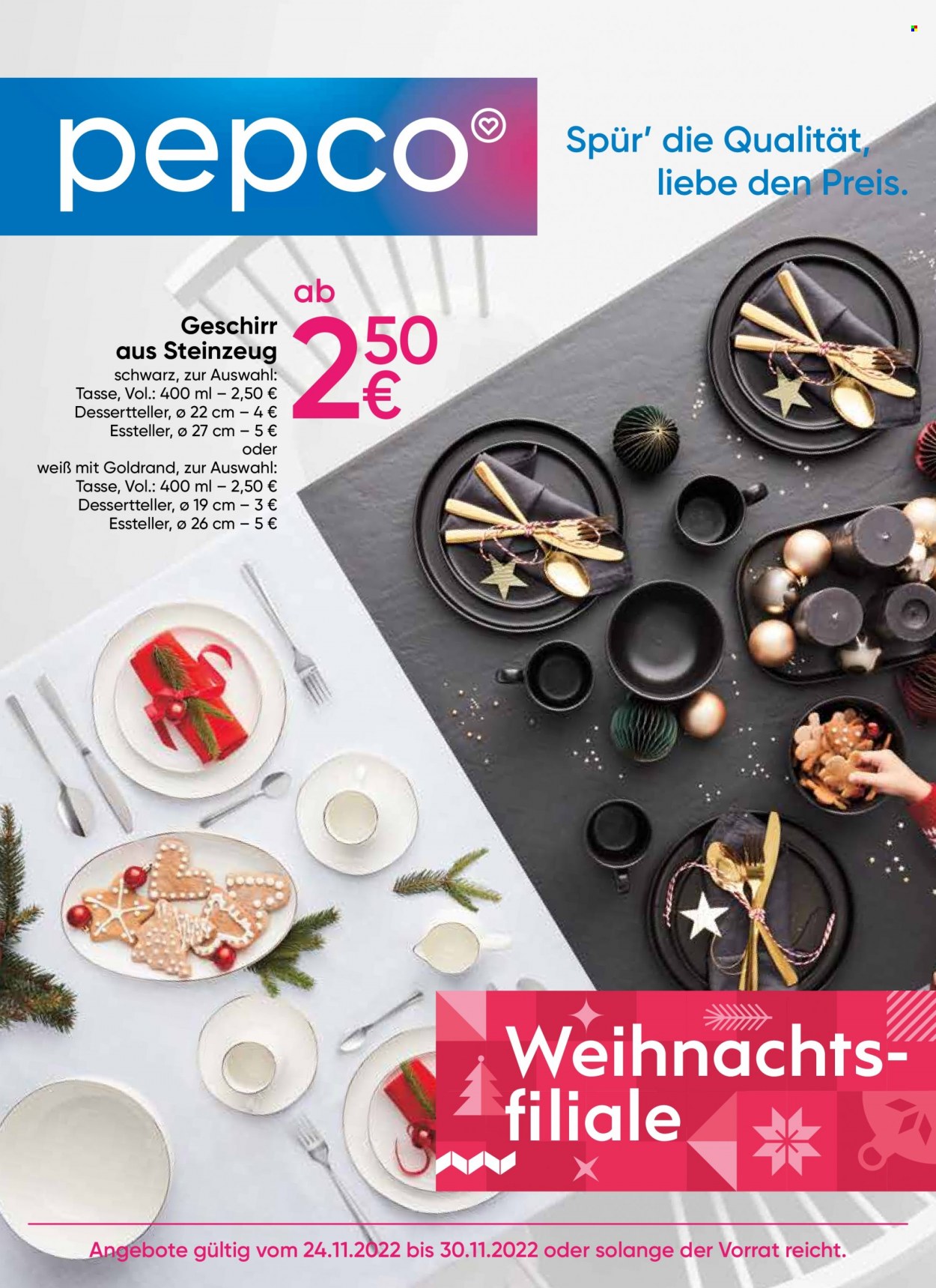 Pepco Prospekte  - 24.11.2022 - 30.11.2022. Seite 1