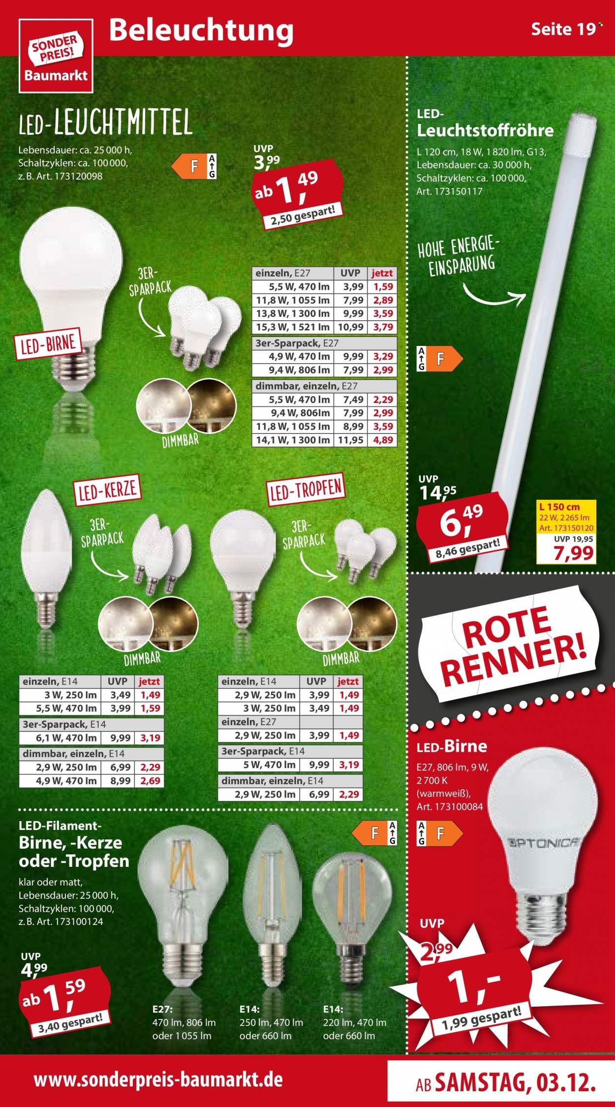 Sonderpreis-Baumarkt Prospekte  - 3.12.2022 - 9.12.2022. Seite 19