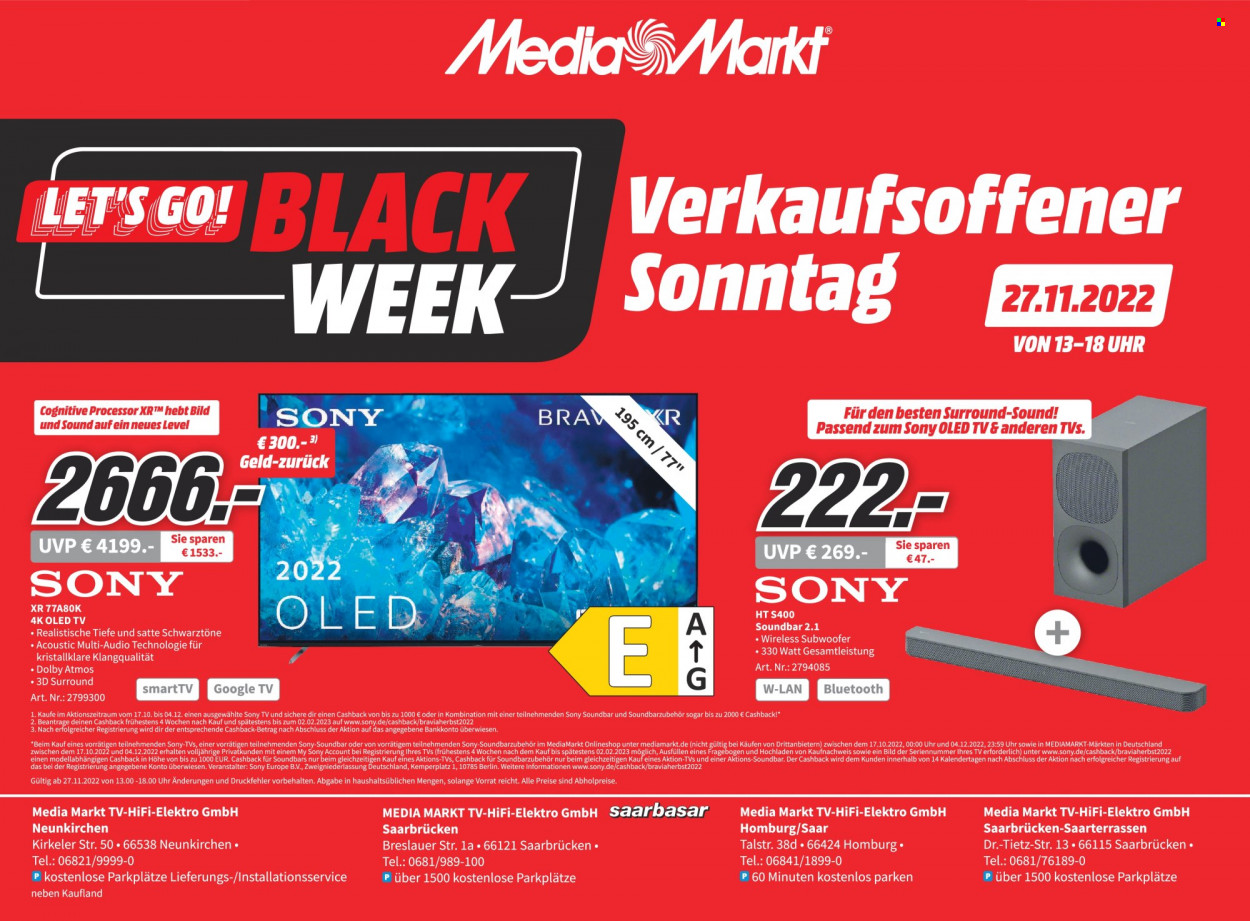 MediaMarkt Prospekte  - 27.11.2022 - 27.11.2022. Seite 1
