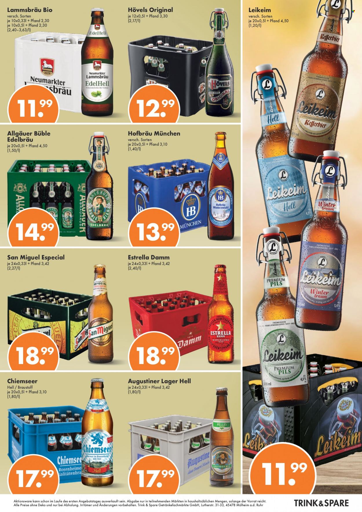 thumbnail - Prospekte Trink & Spare - 28.11.2022 - 3.12.2022 - Produkte in Aktion - Bier, Chiemseer, Estrella Damm. Seite 3.