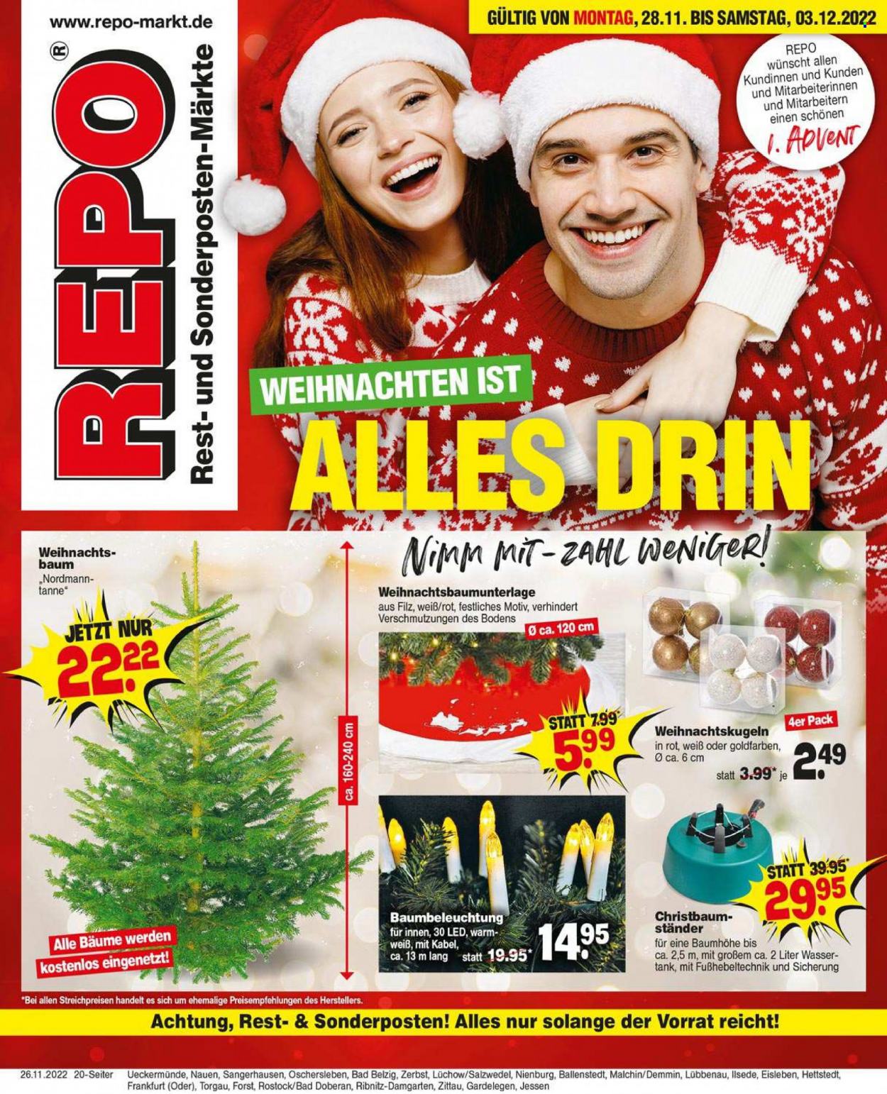 Repo Prospekte  - 28.11.2022 - 3.12.2022. Seite 1