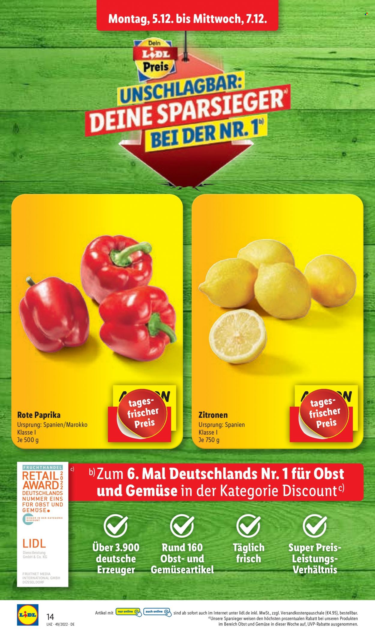 Lidl Prospekte  - 5.12.2022 - 10.12.2022. Seite 14