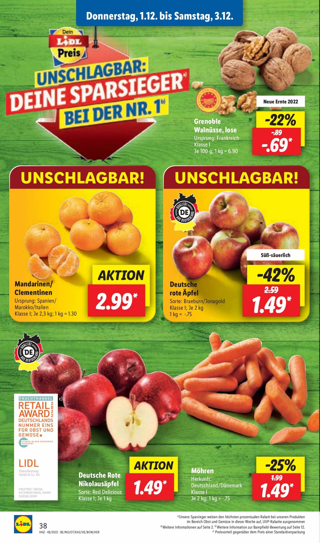 Lidl Prospekte  - 28.11.2022 - 3.12.2022. Seite 38