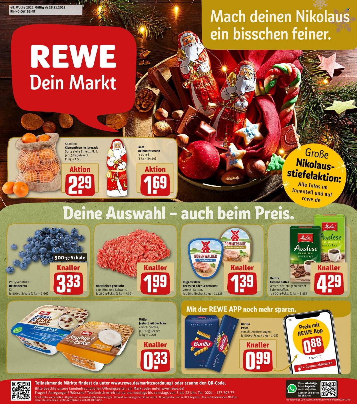 REWE Prospekte  - 28.11.2022 - 3.12.2022. Seite 1