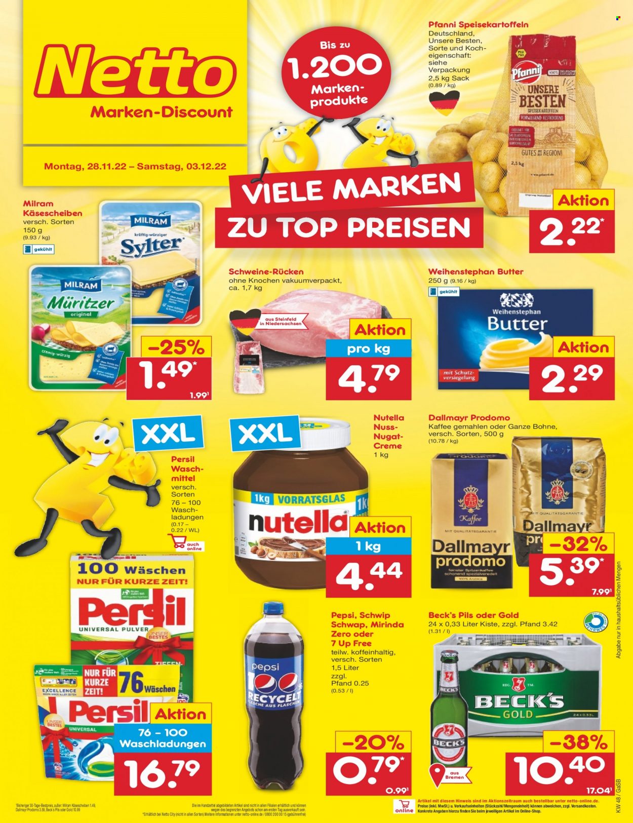 Netto Marken-Discount Prospekte  - 28.11.2022 - 3.12.2022. Seite 1