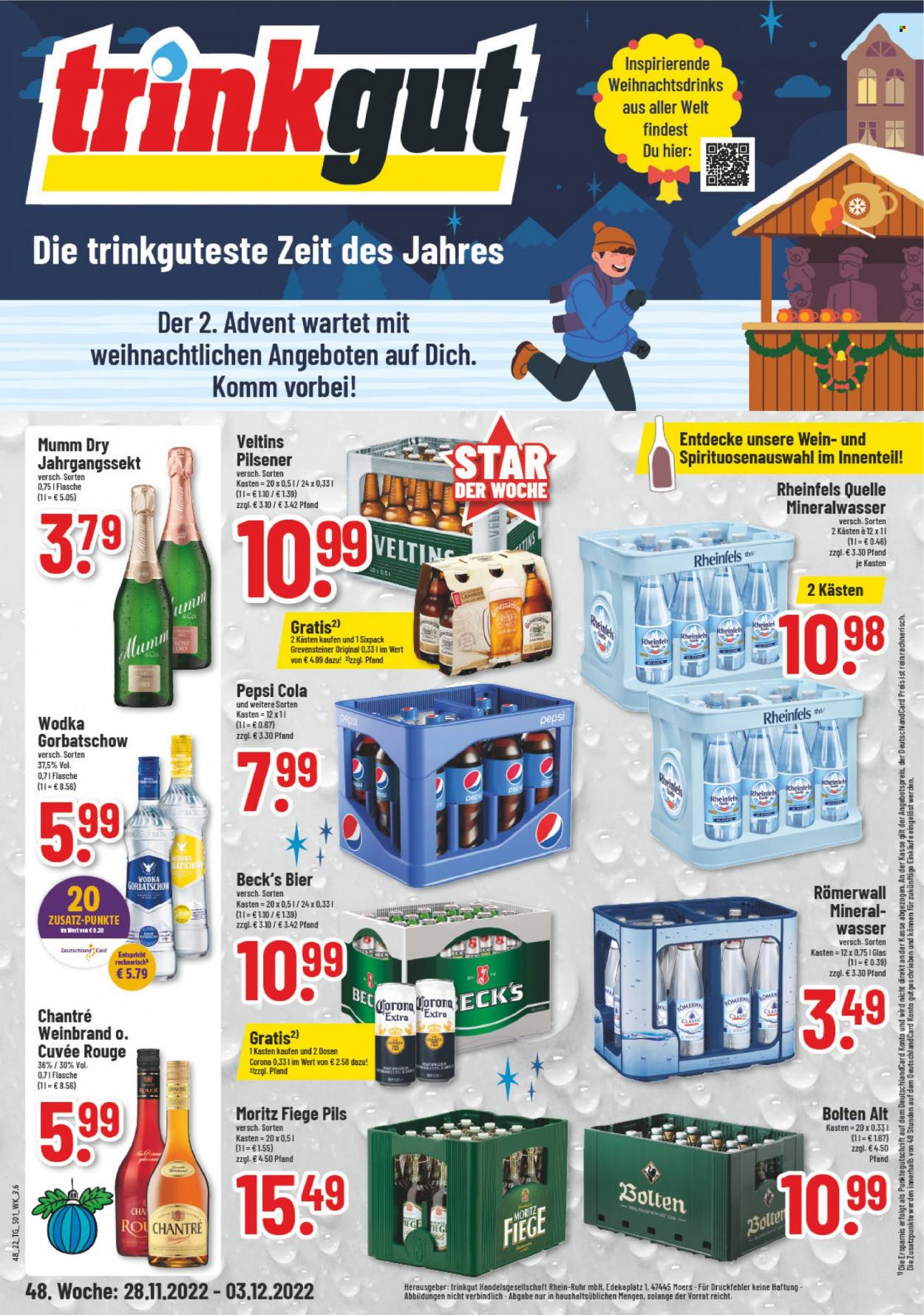 trinkgut Prospekte  - 28.11.2022 - 3.12.2022. Seite 1