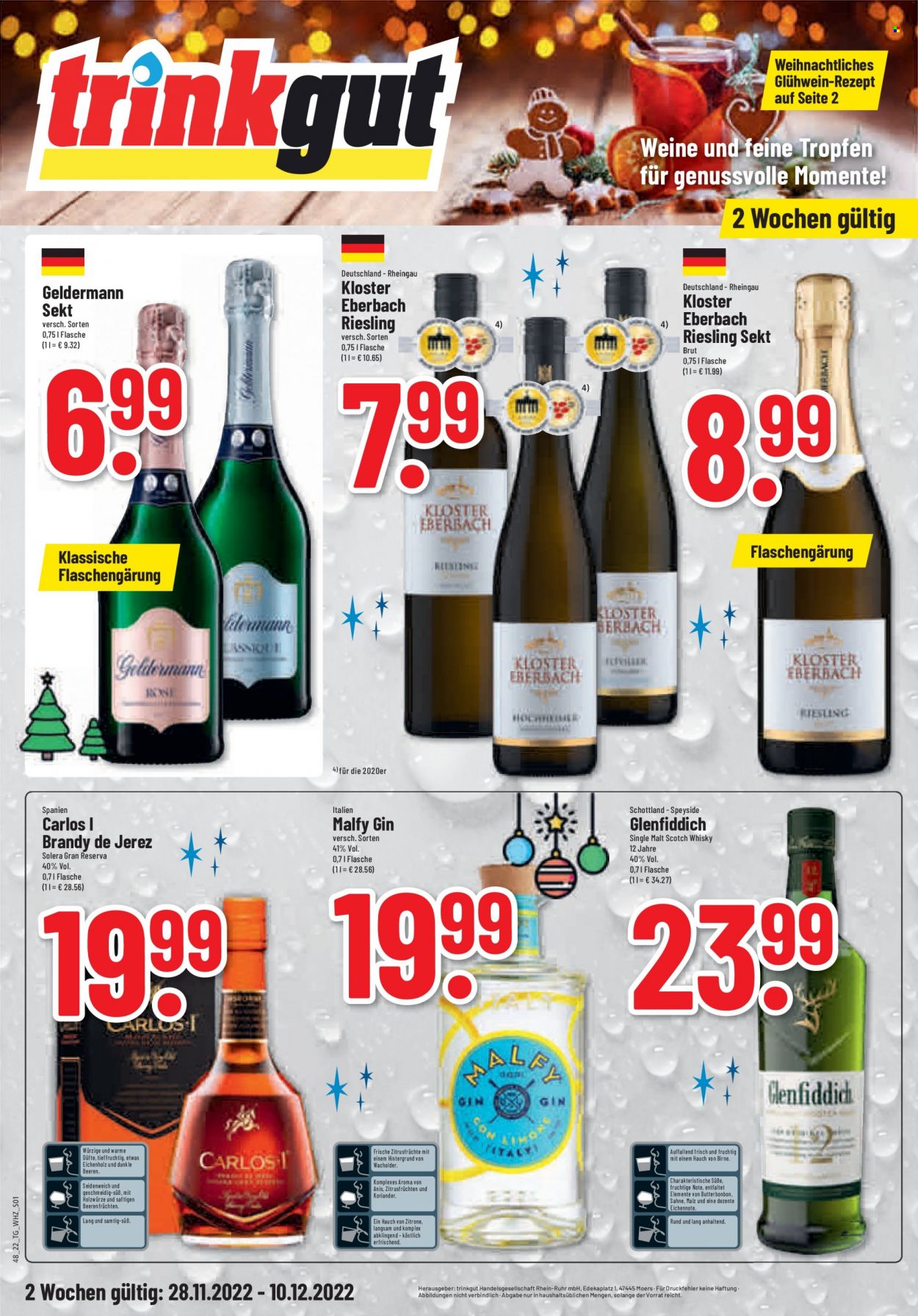 trinkgut Prospekte  - 28.11.2022 - 10.12.2022. Seite 1