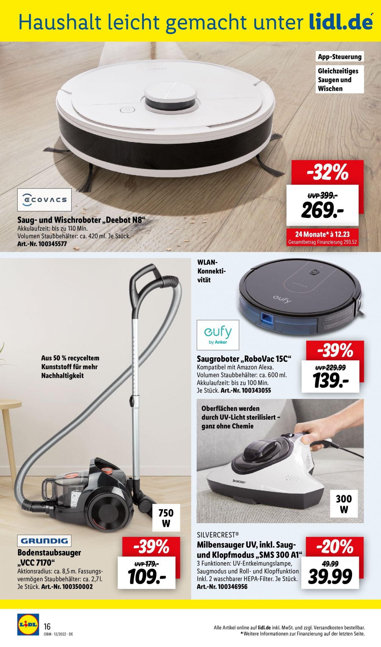 Lidl Prospekte  - 1.12.2022 - 31.12.2022. Seite 16