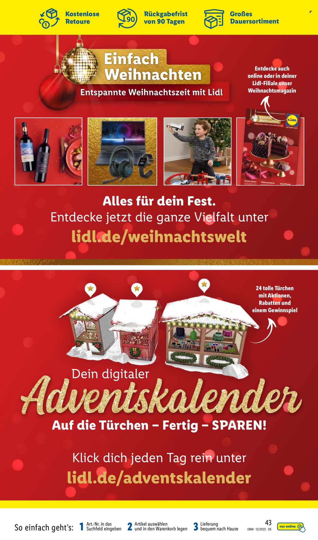 Lidl Prospekte  - 1.12.2022 - 31.12.2022. Seite 43