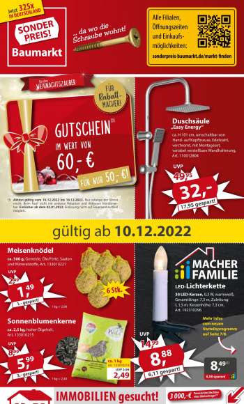 Prospekte Sonderpreis-Baumarkt - 3.12.2022 - 10.12.2022.