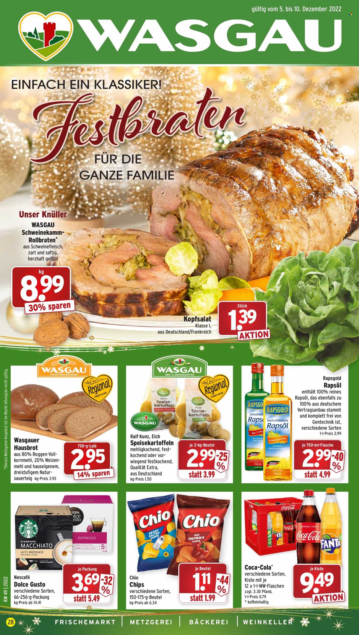 Wasgau Prospekte  - 5.12.2022 - 10.12.2022. Seite 1