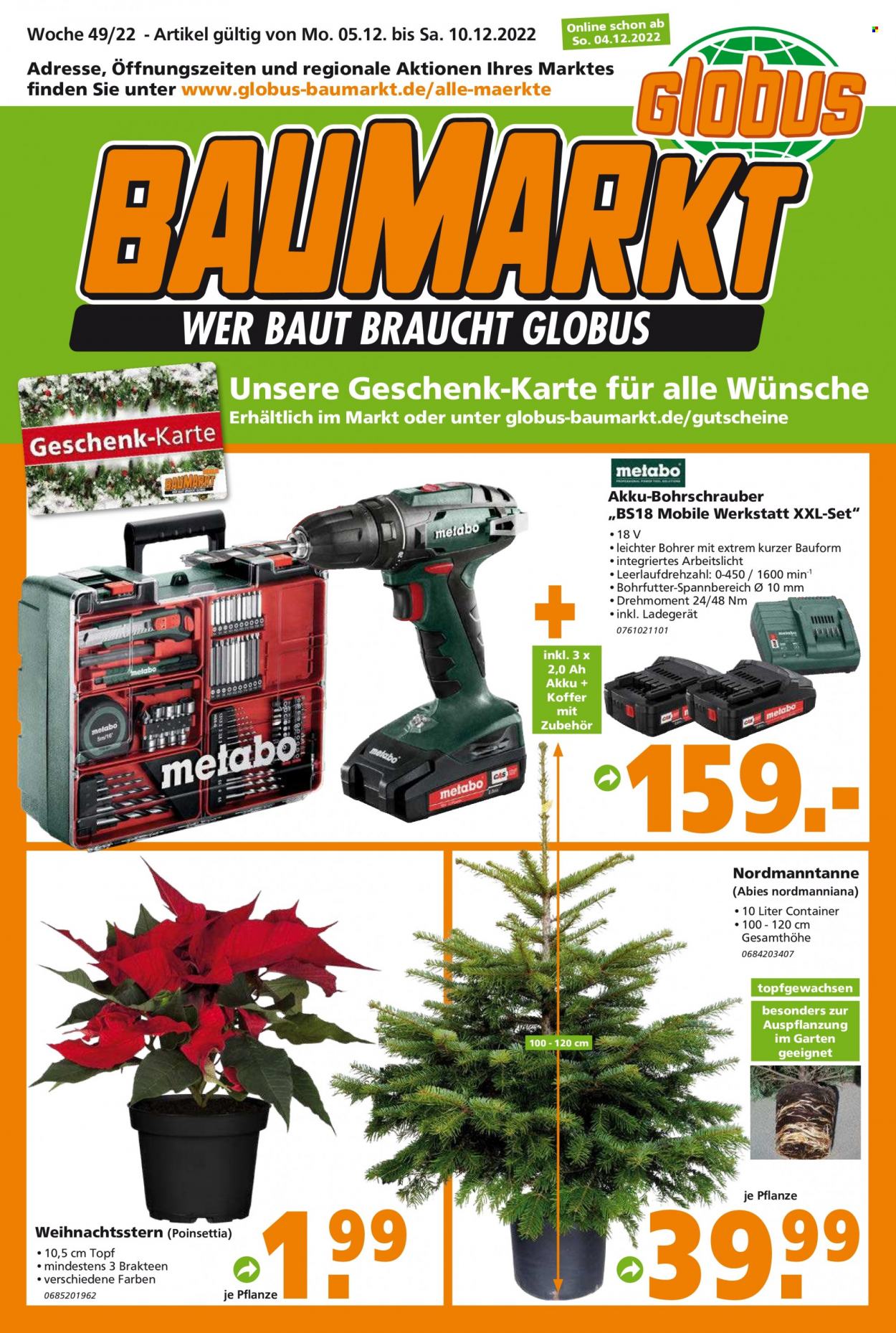 Globus Baumarkt Prospekte  - 5.12.2022 - 10.12.2022. Seite 1