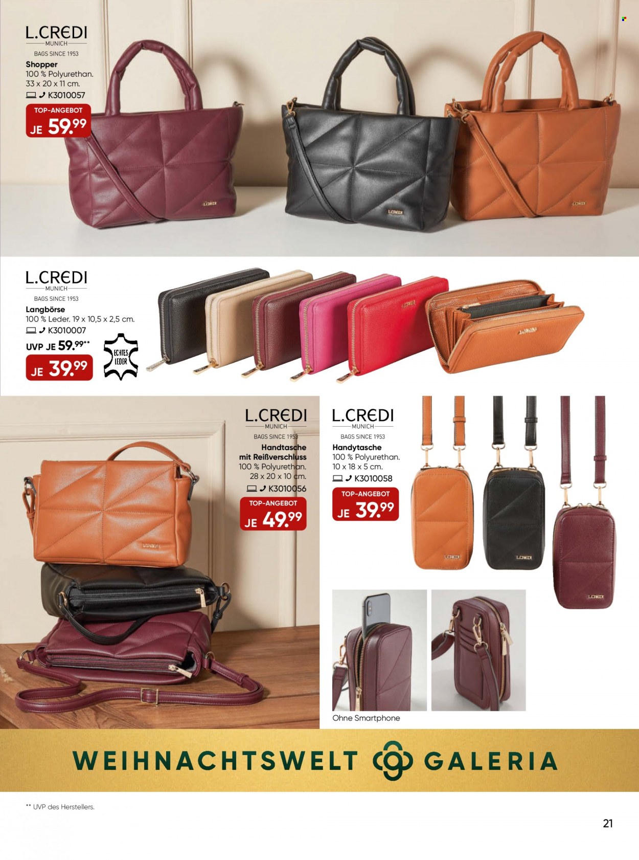 GALERIA Karstadt Kaufhof Prospekte  - 7.12.2022 - 13.12.2022. Seite 21