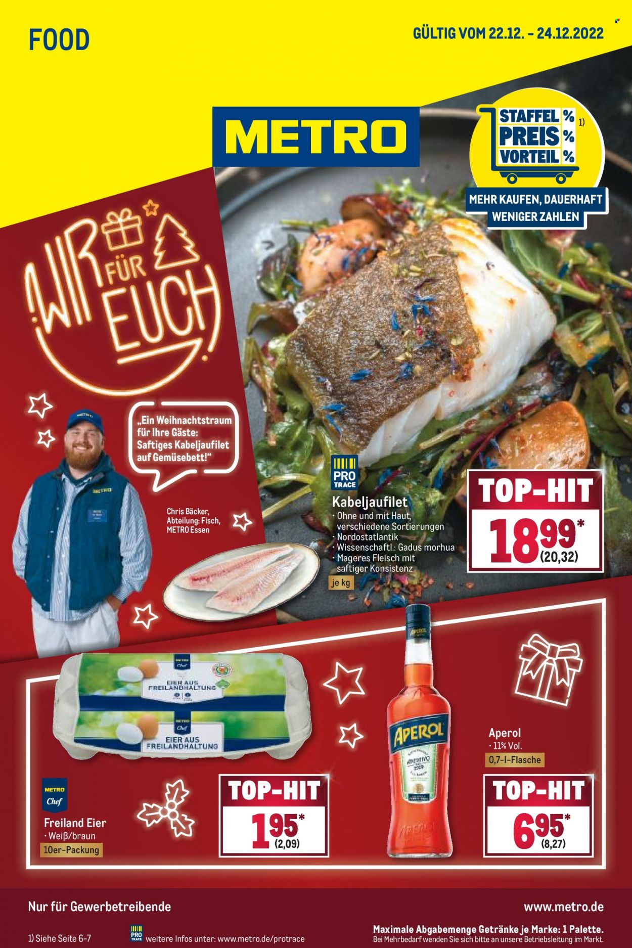 Metro Prospekte  - 22.12.2022 - 24.12.2022. Seite 1