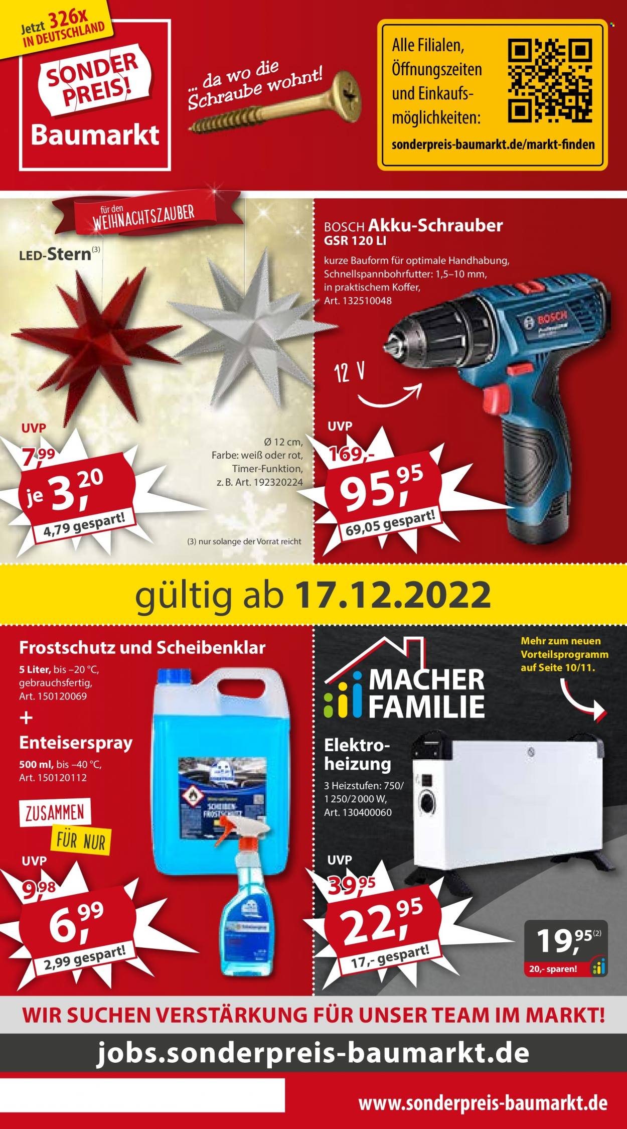 Sonderpreis-Baumarkt Prospekte  - 17.12.2022 - 23.12.2022. Seite 1
