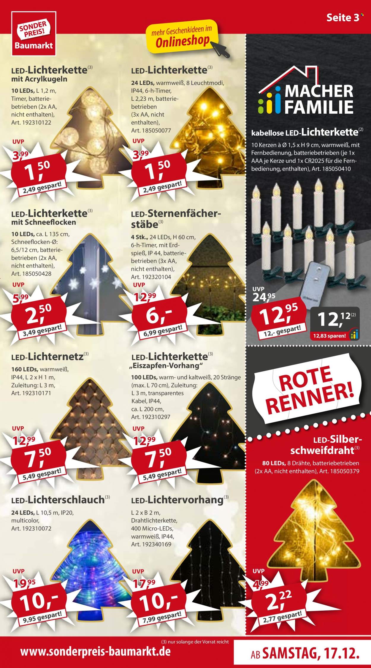Sonderpreis-Baumarkt Prospekte  - 17.12.2022 - 23.12.2022. Seite 3
