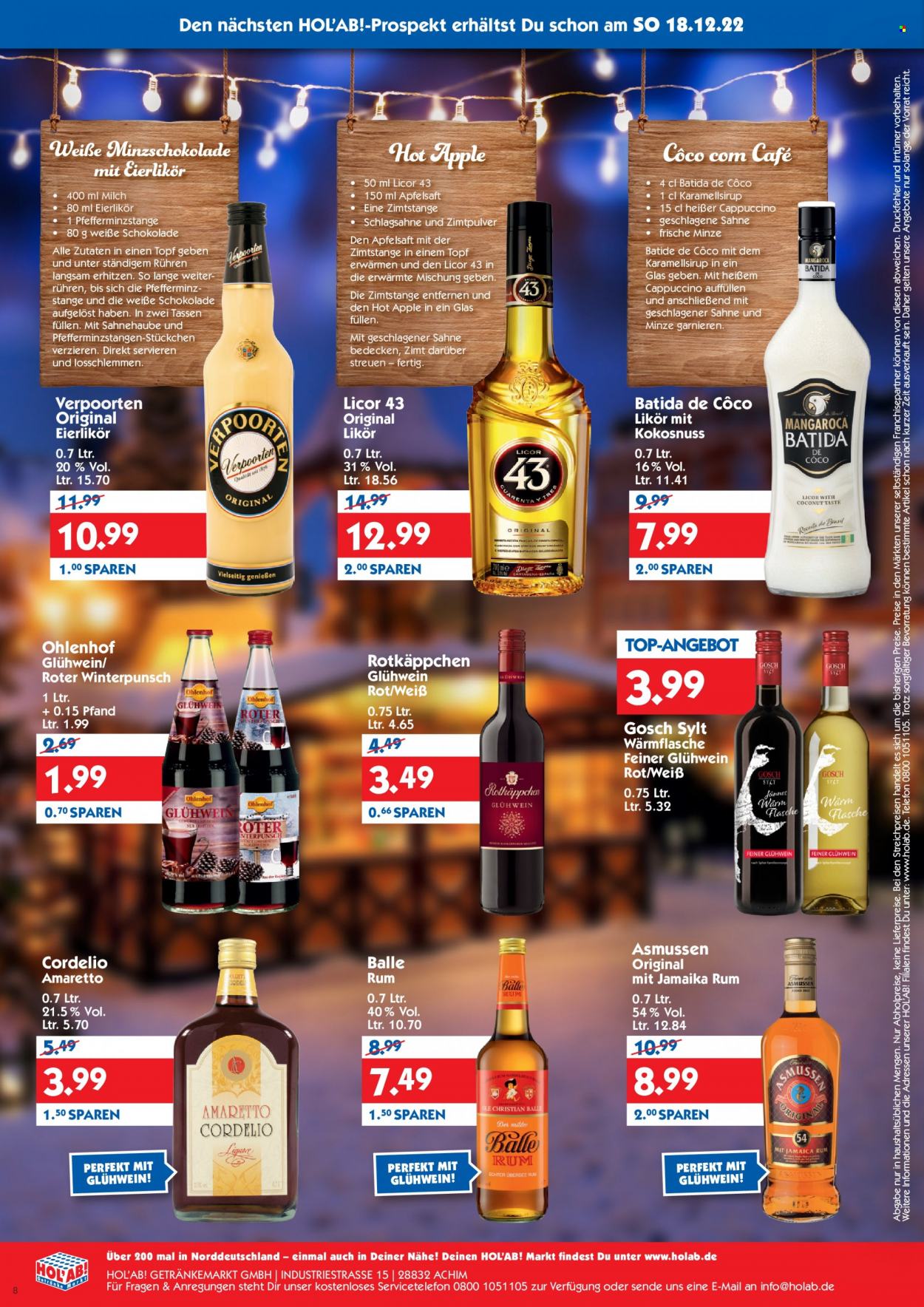 Hol'ab! Getränkemarkt Prospekte  - 12.12.2022 - 17.12.2022. Seite 8